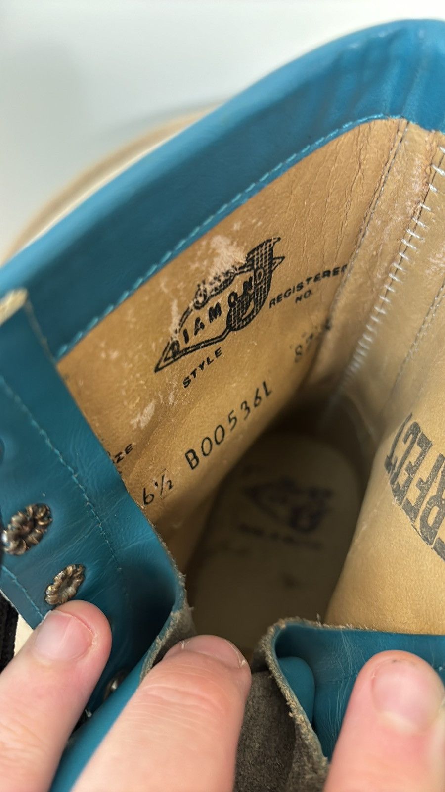 Justin Boots × Vintage Vintage Justin Diamond J Boots Size US 6.5 / IT 36.5 - 7 Thumbnail