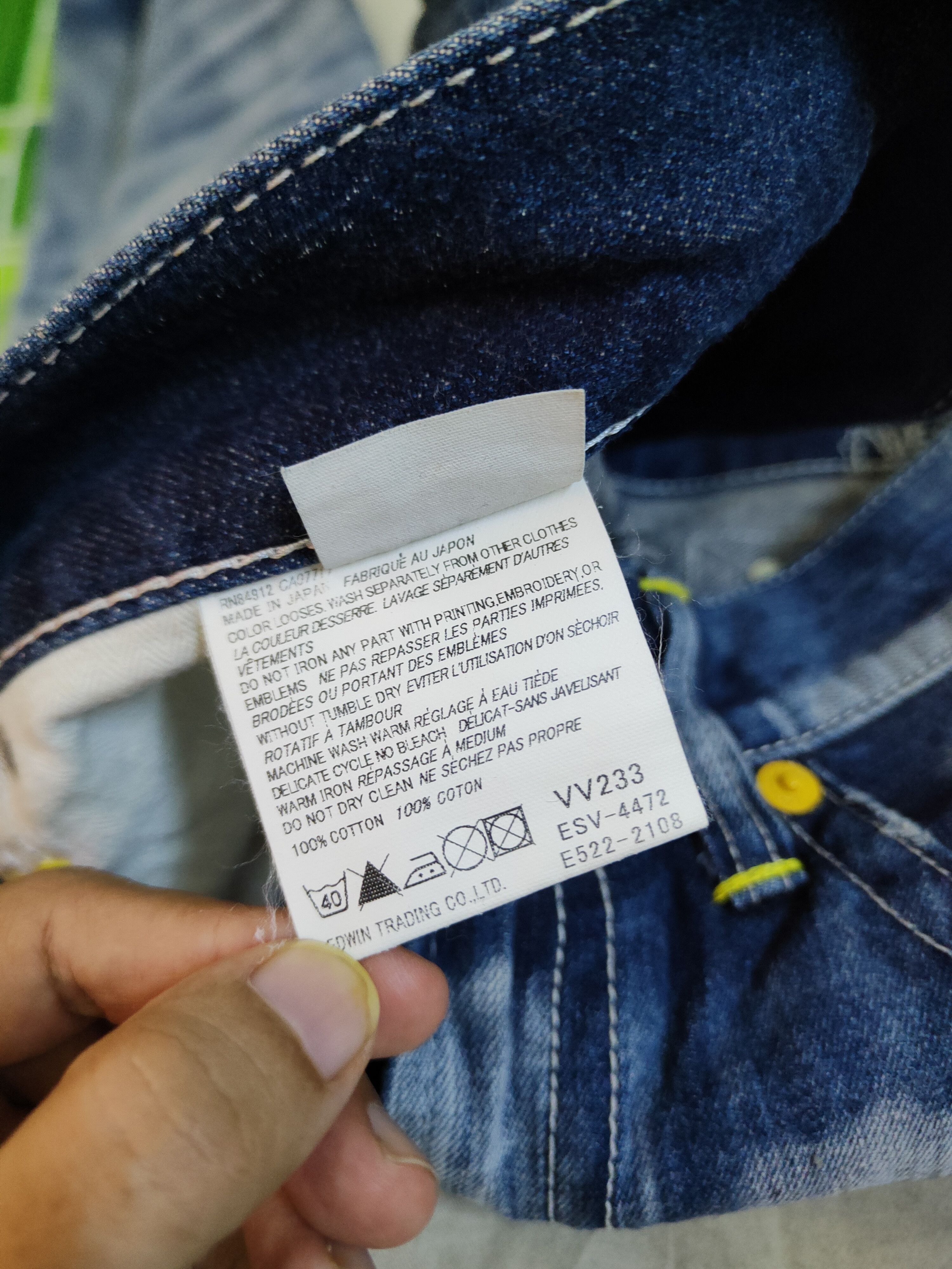 Edwin Something-Edwin venus Blue Distressed faded Denim #S1592 Size US 31 - 16 Thumbnail