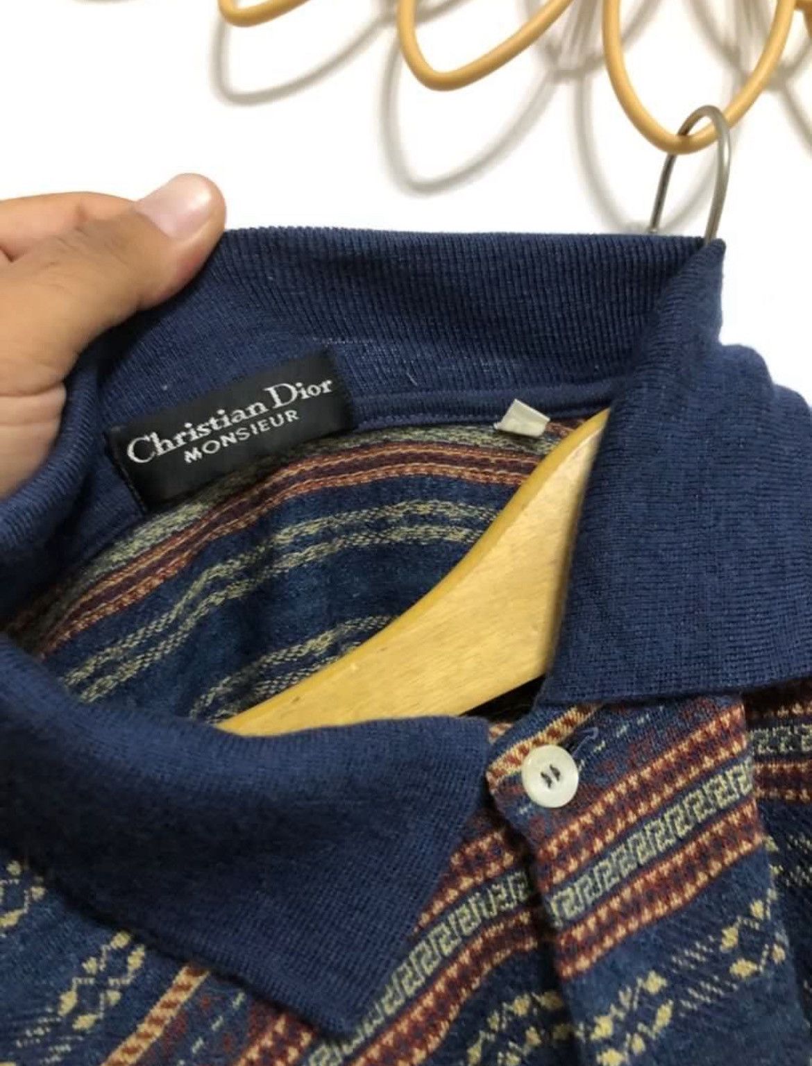 Dior Christian Dior Wool Poloshirt Size US M / EU 48-50 / 2 - 2 Thumbnail
