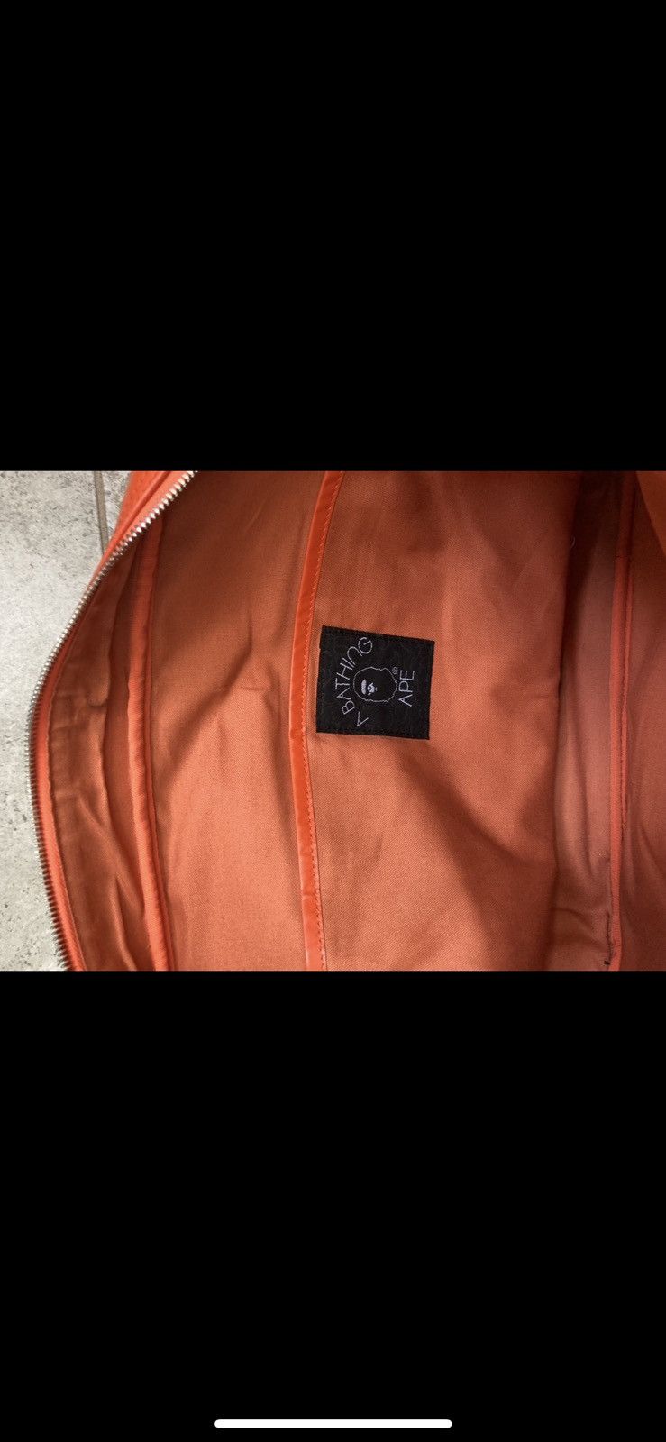 Bape Bape embossed orange camo leather messenger bag Size ONE SIZE - 7 Thumbnail