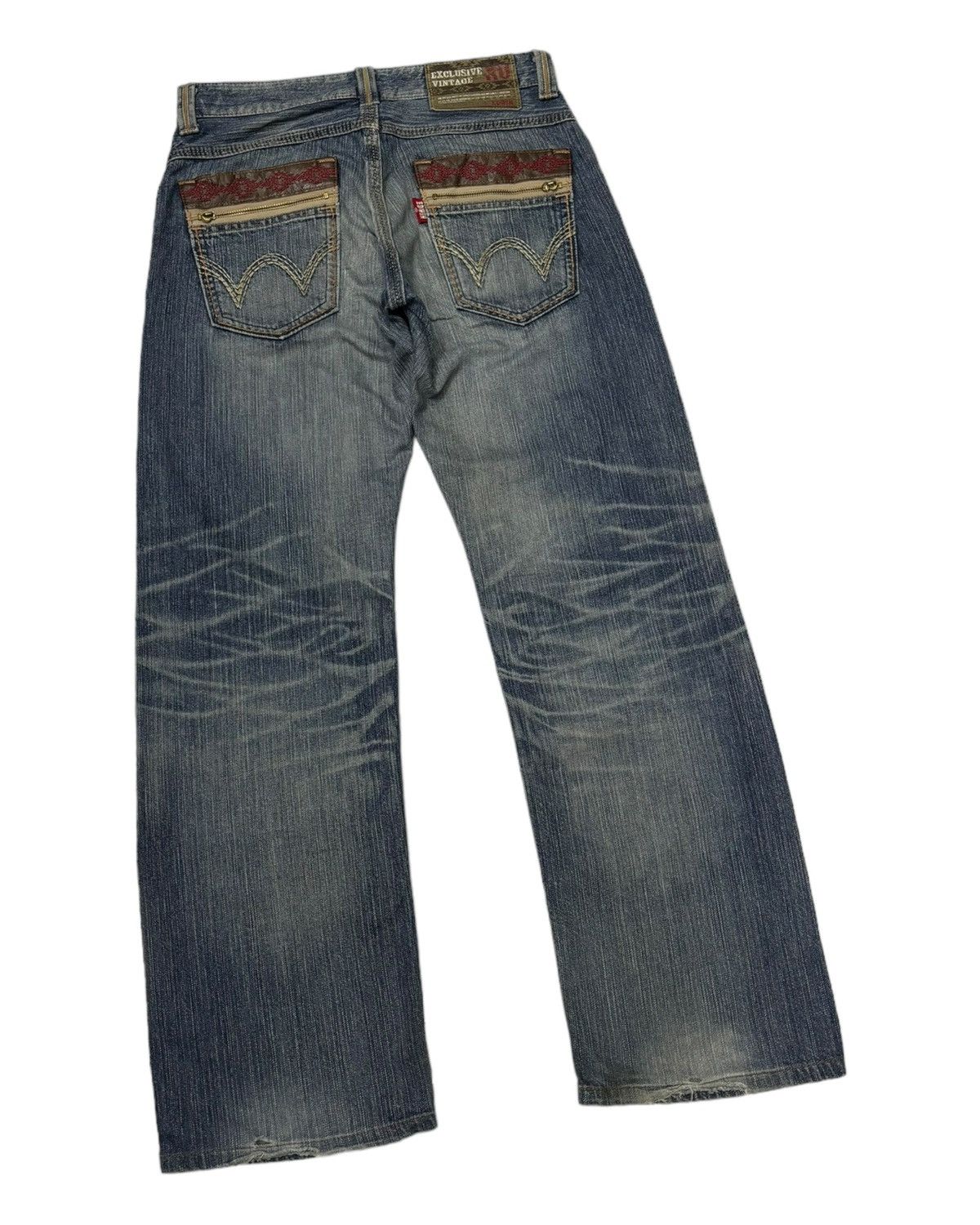 14th Addiction × Edwin × If Six Was Nine Vintage Baggy Edwin XU Distressed Denim Jeans Size US 31 - 5 Thumbnail