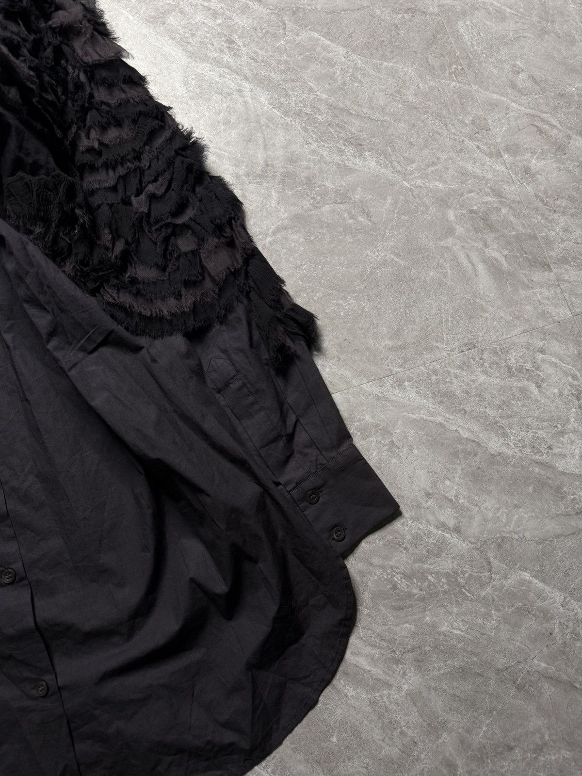 Dries Van Noten Dries Van Noten Frill Silk Attached Detail Shirt Size US M / EU 48-50 / 2 - 3 Thumbnail