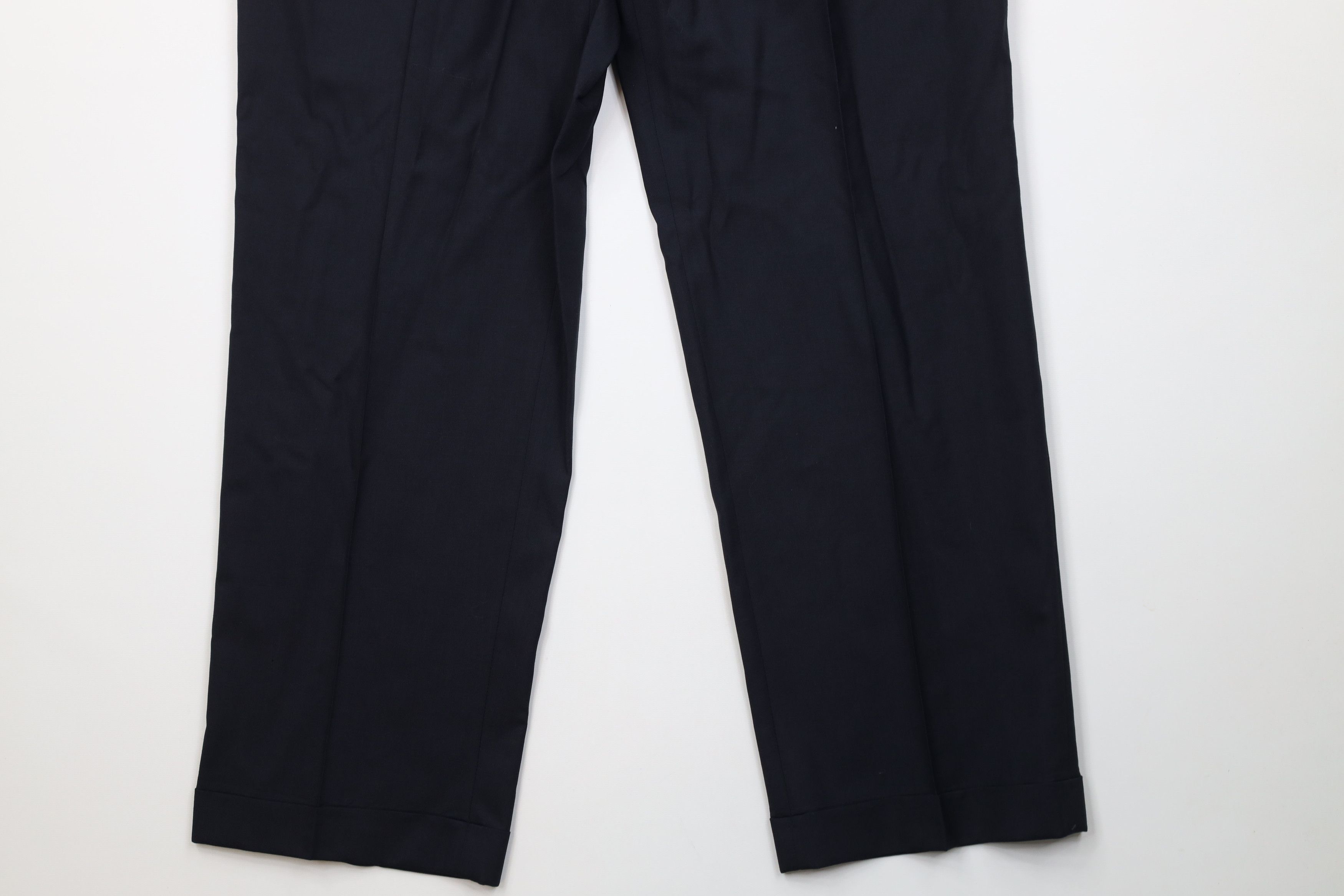 Ralph Lauren Vintage Ralph Lauren Wool Knit Wide Leg Chino Pants Blue Size US 36 / EU 52 - 4 Thumbnail