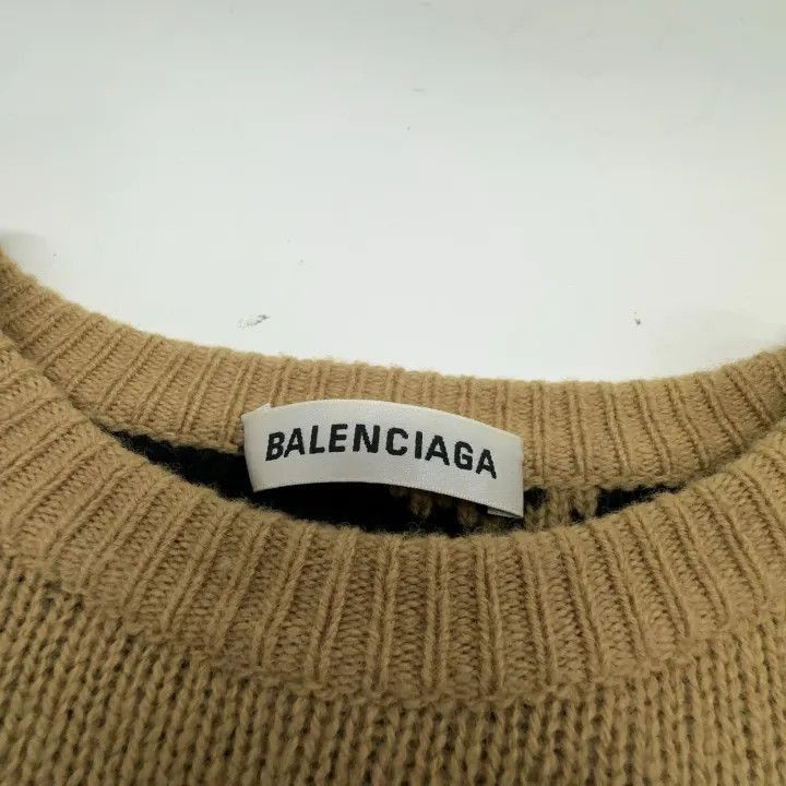 Balenciaga Balenciaga Balenciaga Logo Knit Sweater in Beige -2507 Size US XS / EU 42 / 0 - 3 Thumbnail