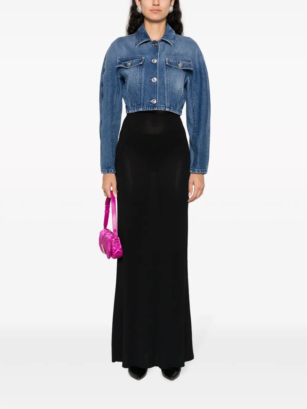 Versace o1y0226 Denim Jacket in Blue Size M / US 6-8 / IT 42-44 - 5 Thumbnail