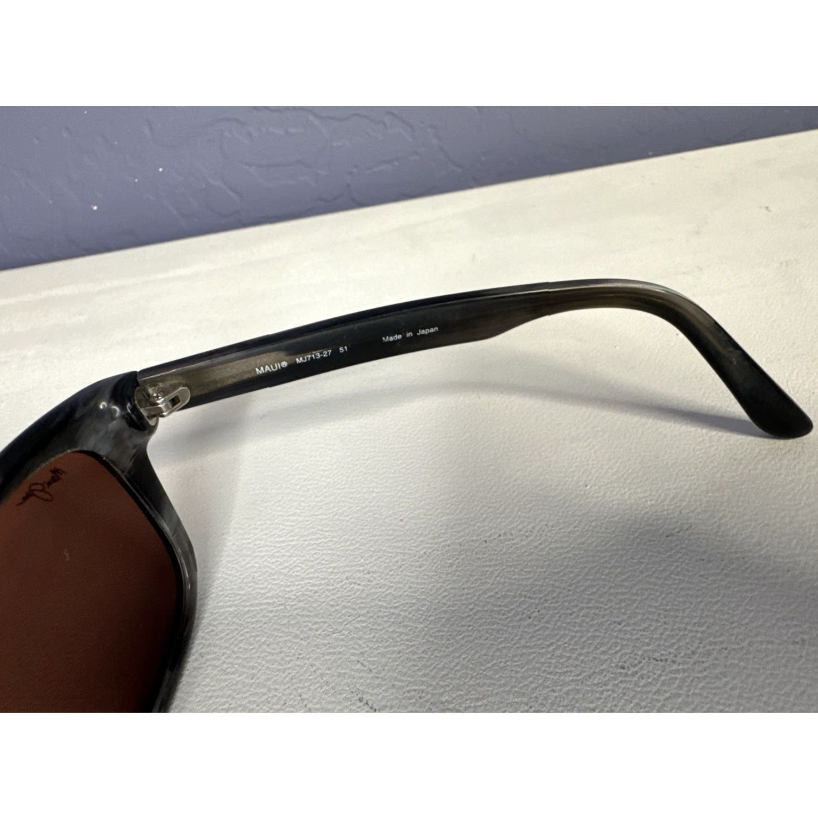 Maui Jim Maui Jim Ka'a Point MJ713-27 Polarized Charcoal Gray FRAMES ONLY Sunglasses Size ONE SIZE - 4 Thumbnail