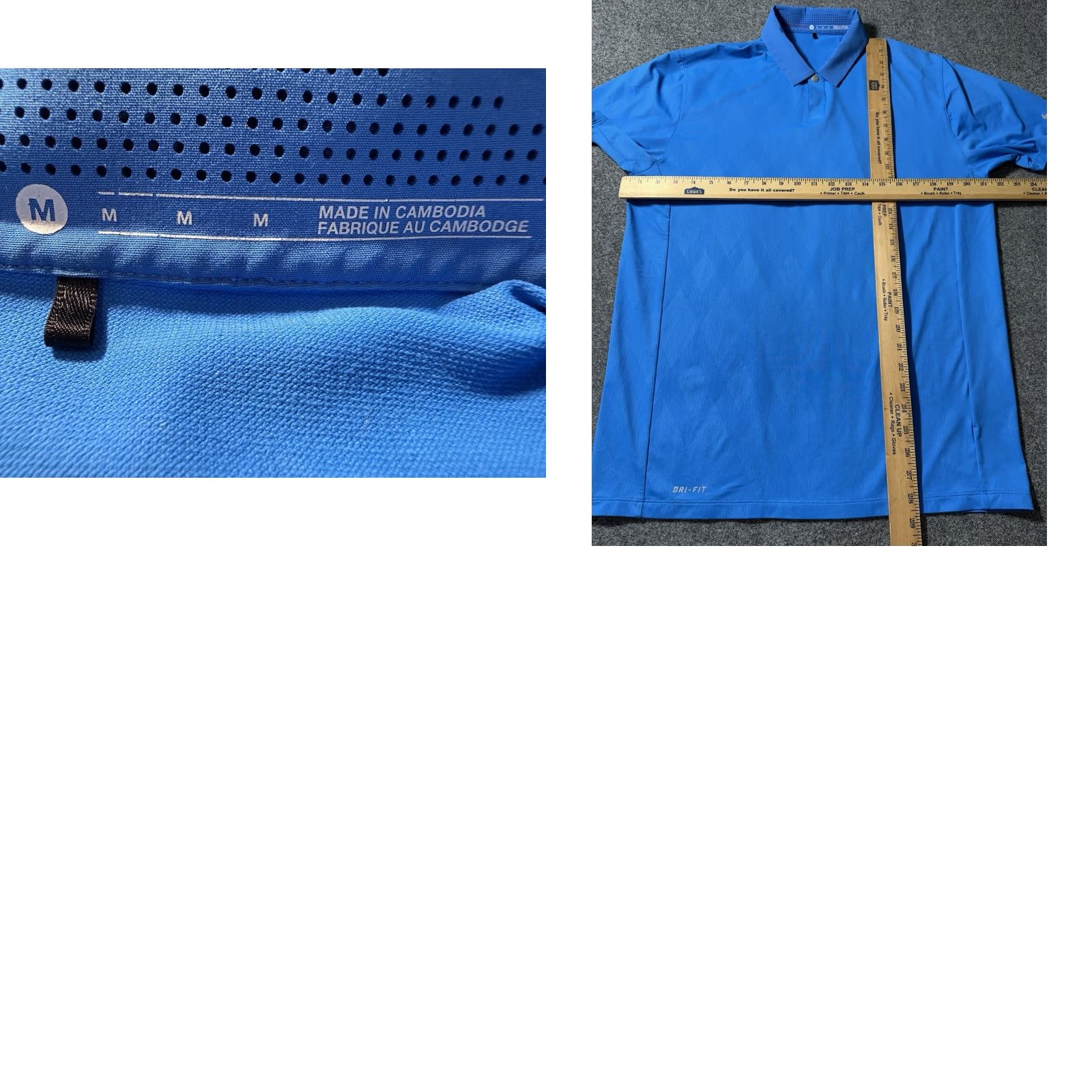 Nike VINTAGE Nike Tiger Woods Collection Golf Polo Shirt Mens M Blue Dri-Fit Snap Button Polo Golf Shirts Men Medium Blue Nike Dri-Fit Tigers Woods Size US M / EU 48-50 / 2 - 8 Thumbnail