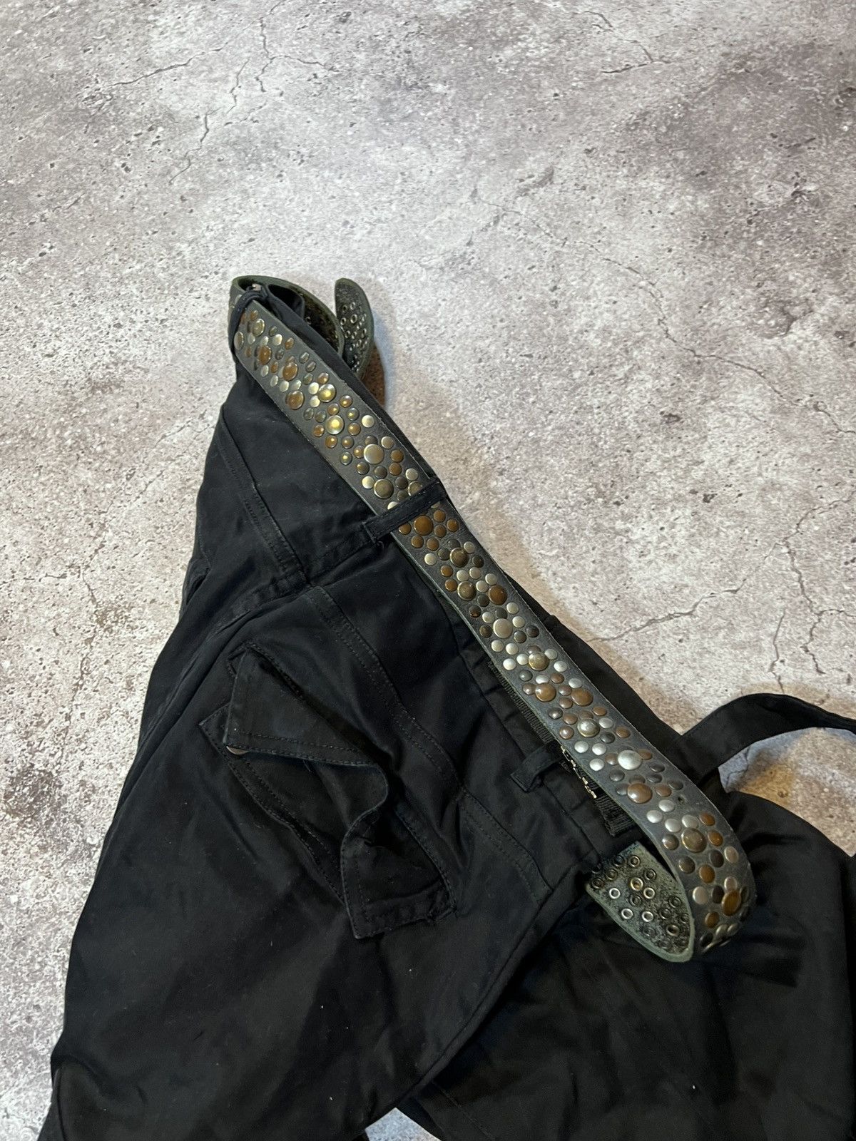 Japanese Brand 00ʼS NUMBER NINE STYLE JAPAN LEATHER Y2K BELT ARCHIVE Size ONE SIZE - 2 Thumbnail