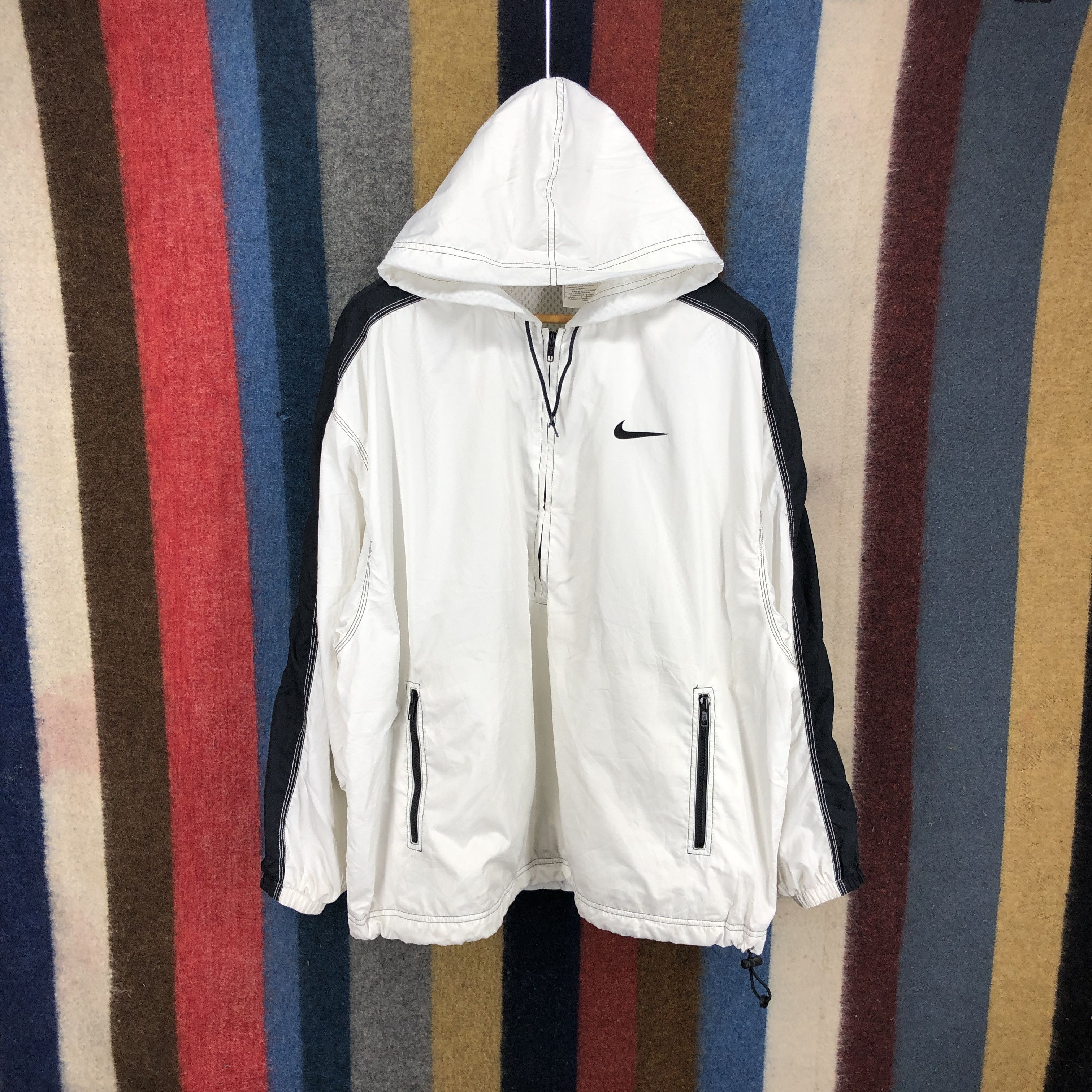 Nike 90s Vintage NIKE SILVER LABEL Hooded Windbreaker #2667-96 Size US XXL / EU 58 / 5 - 1 Thumbnail