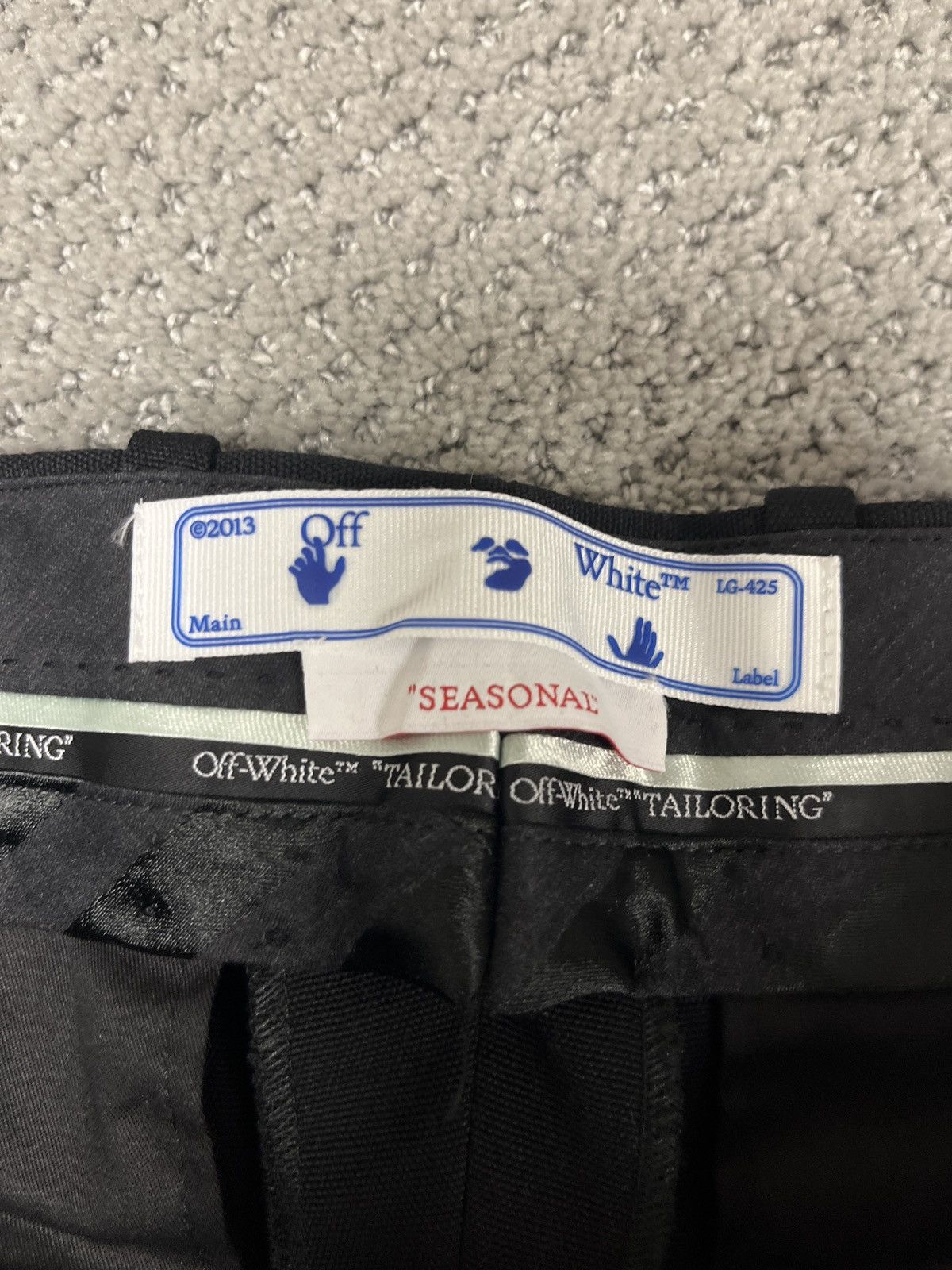 Off-White Off White Buckle Dry Wool Slim Pant Size US 32 / EU 48 - 3 Thumbnail