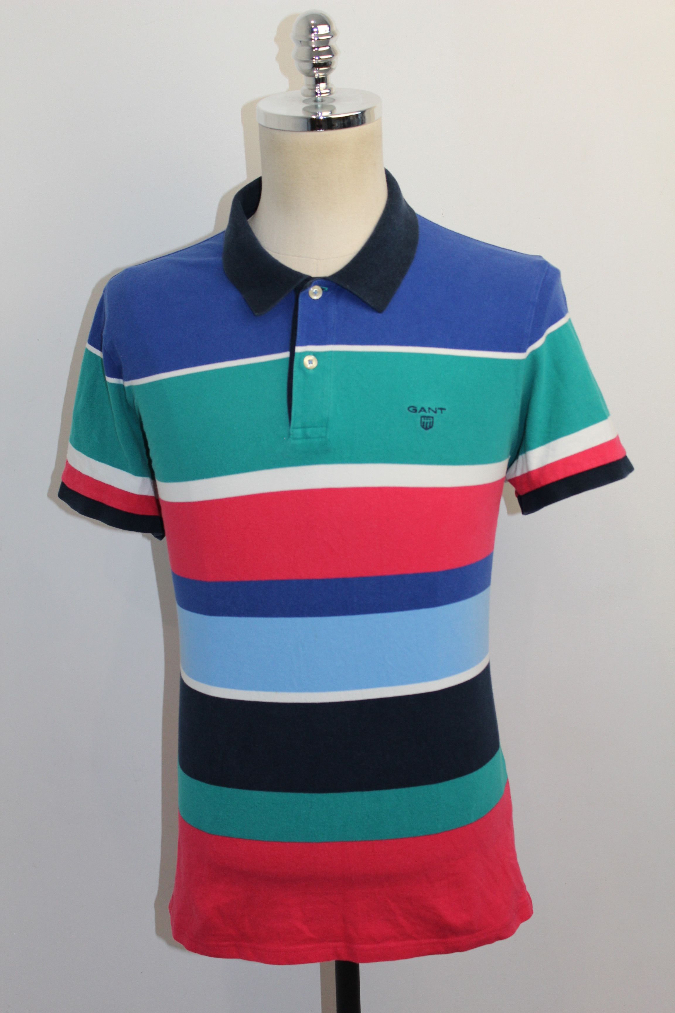 Gant Men's Gant Short Sleeve Striped polo shirt top Size US L / EU 52-54 / 3 - 2 Thumbnail