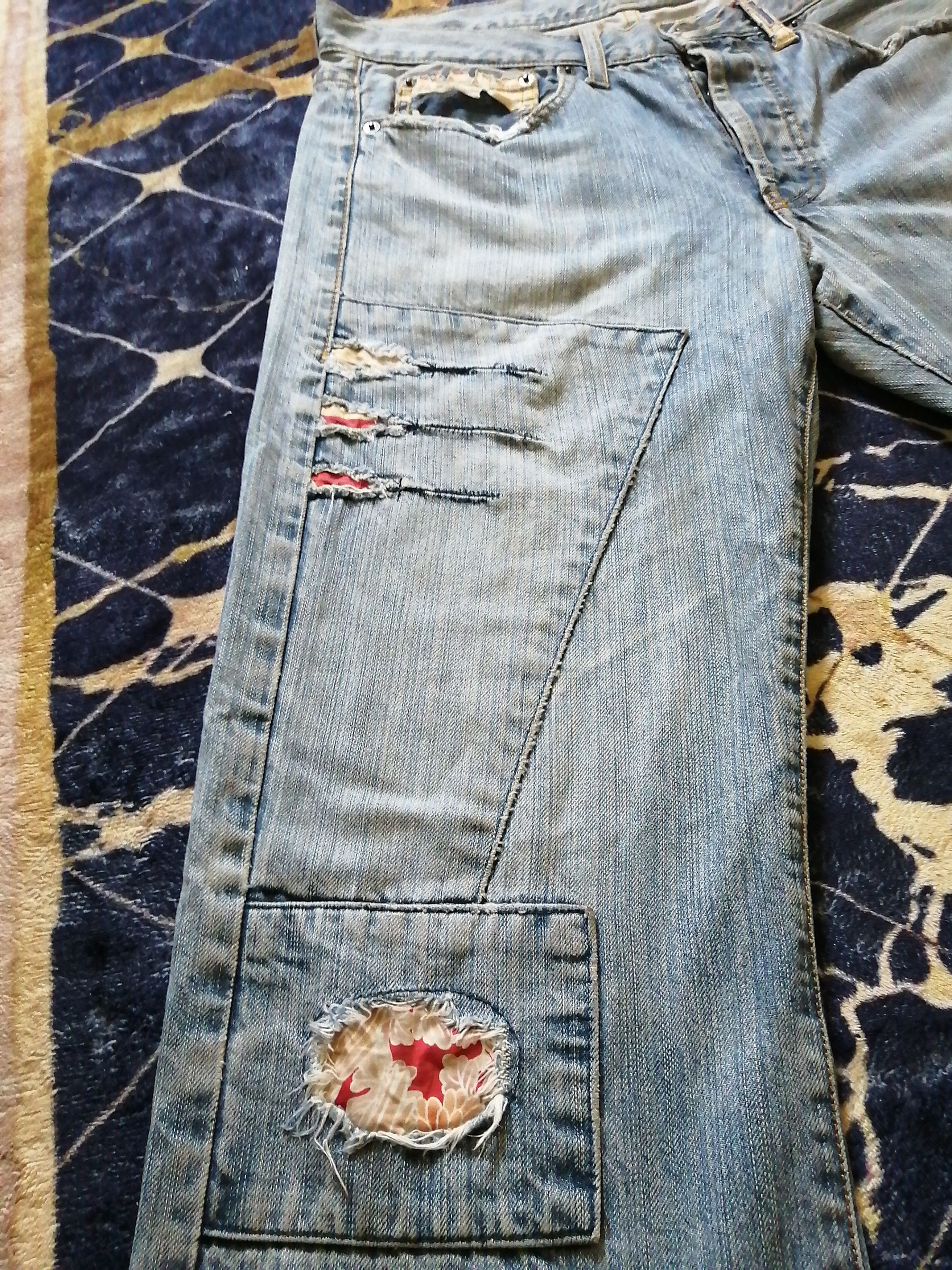 Takeo Kikuchi Vintage Takeo Kikuchi Patchwork Sashiko Denim Size US 32 / EU 48 - 3 Thumbnail