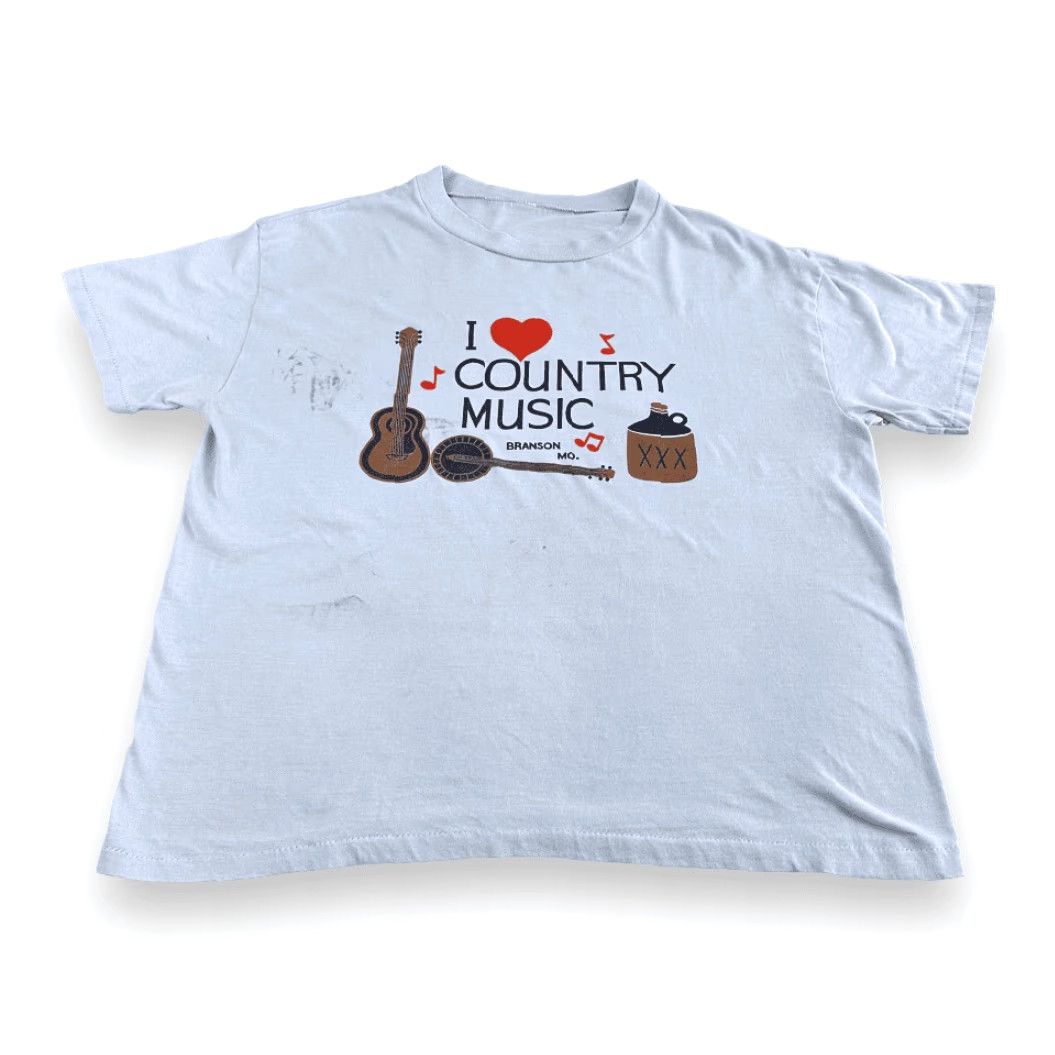 Vintage VINTAGE I Love Country Music Shirt Adult LARGE Blue 80s Branson MO Moonshine Size US L / EU 52-54 / 3 - 2 Thumbnail
