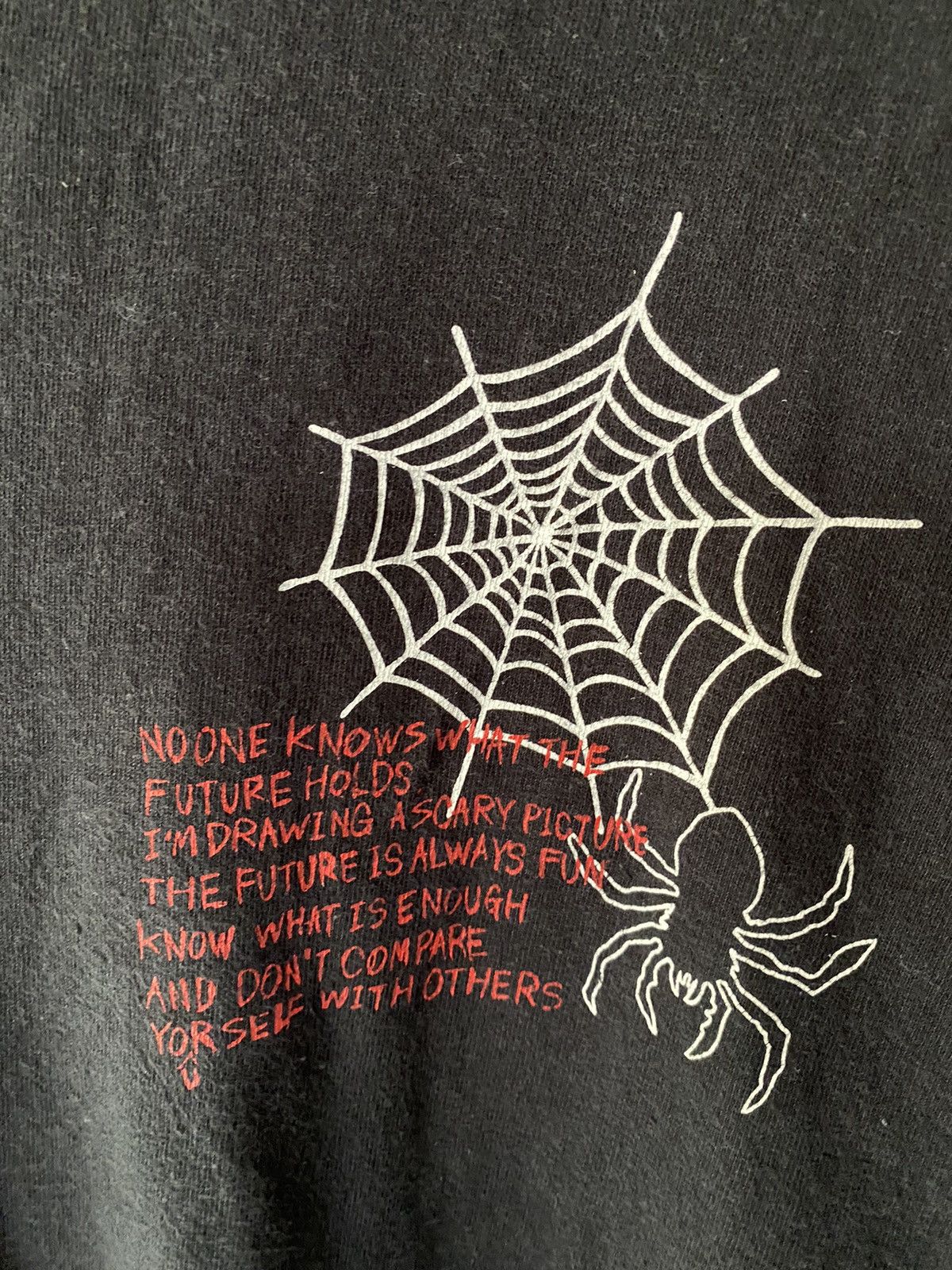 Japanese Brand × Vintage 2000s Spider Web Japan Poem tee Size US L / EU 52-54 / 3 - 7 Thumbnail