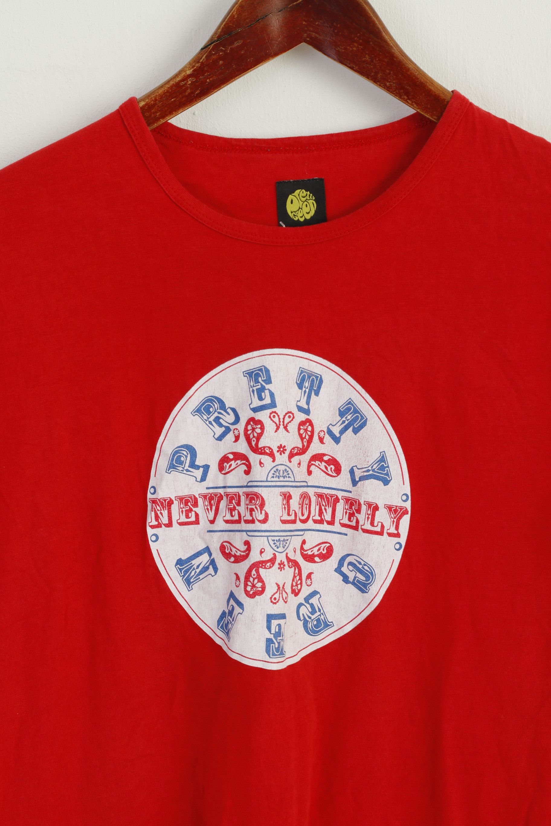 Pretty Green Pretty Green Men M Shirt Red Cotton Graphic 8845 Size US M / EU 48-50 / 2 - 2 Thumbnail