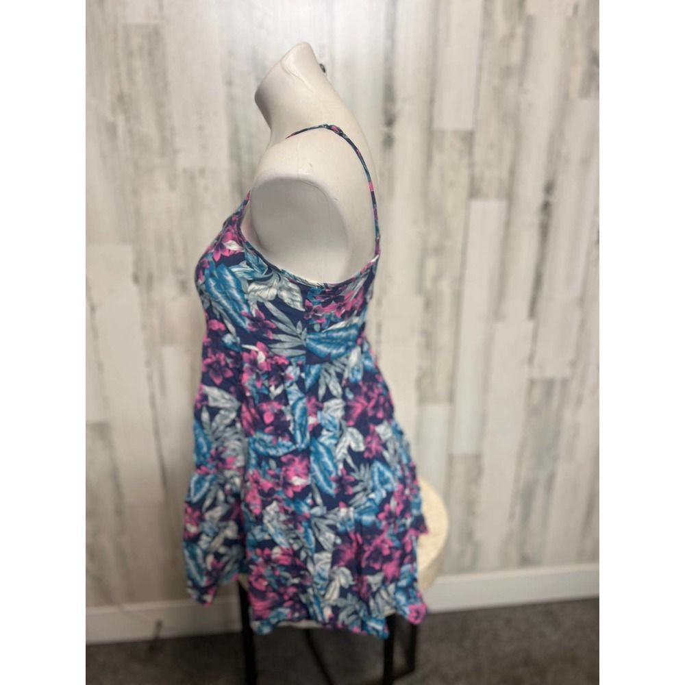 American Eagle Outfitters American Eagle Tropical Floral Mini Dress XS Cutout Back Sum Size XS / US 0-2 / IT 36-38 - 2 Thumbnail