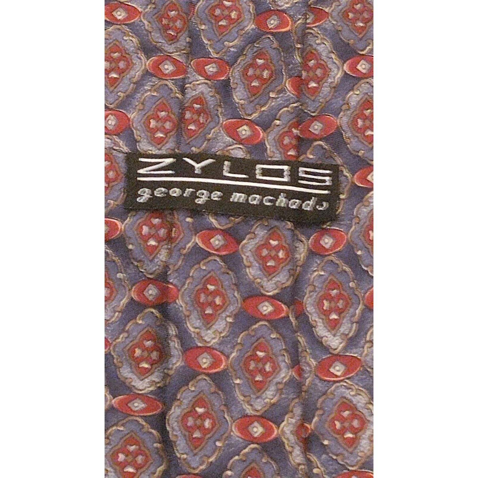Zylos George Machado Zylos George Machado Mens Tie 55" Necktie 100% Italian Silk Size ONE SIZE - 4 Thumbnail