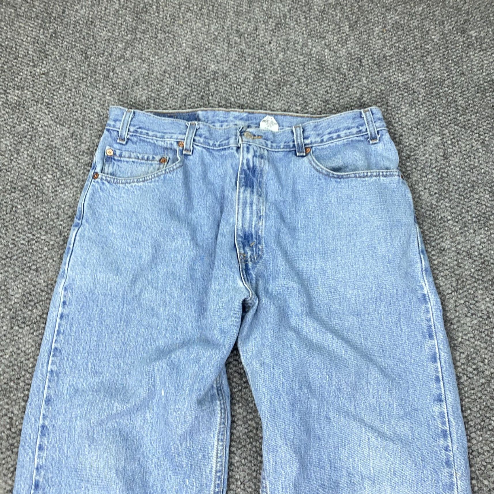 Levi's Levi's 505 Jeans Mens Regular Fit Straight Leg W36 L30 Light Wash Denim Classic Vintage 1980s Size US 36 / EU 52 - 2 Thumbnail