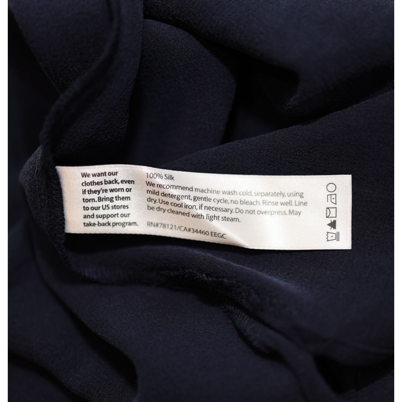 Eileen Fisher EILEEN FISHER Midnight Silk Georgette Crepe Tank Top Size PP Size XS / US 0-2 / IT 36-38 - 6 Thumbnail