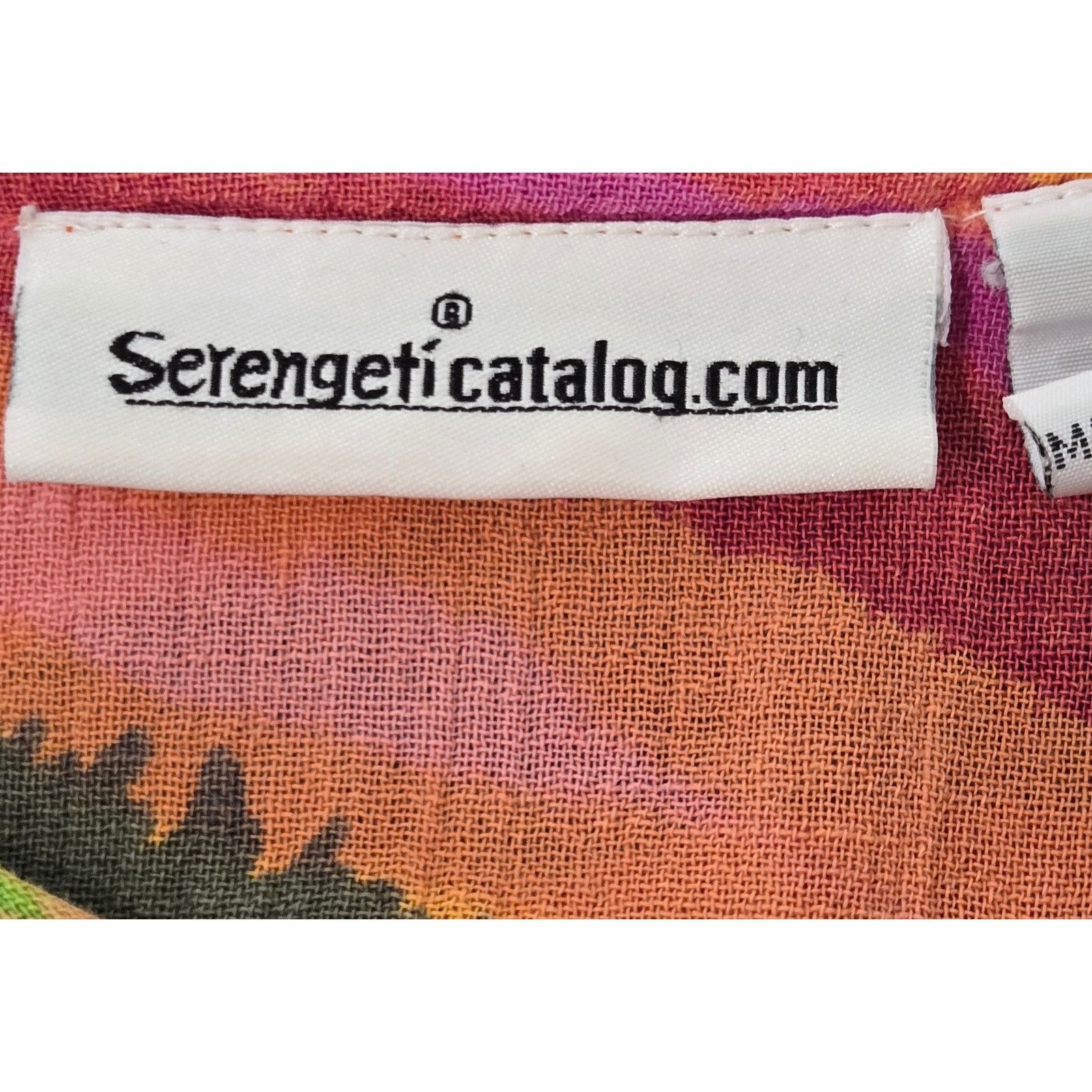 Other Serengeti Orange Pink Multicolor Smocked Maxi Dress L Flowy Size L / US 10 / IT 46 - 5 Thumbnail