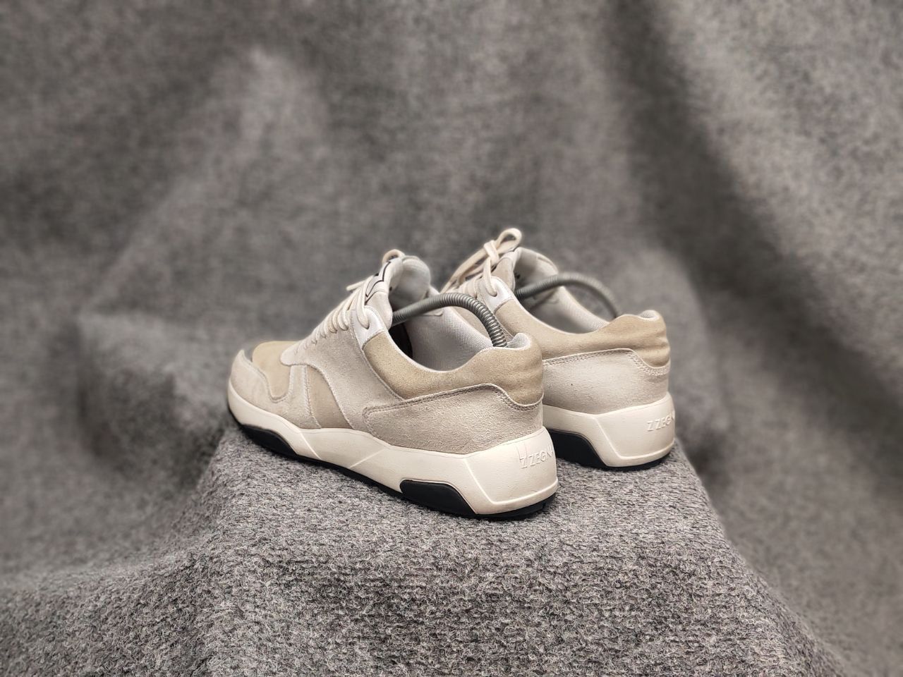 Z Zegna Z Zegna Design Suede Leather Beige low top Lace Up Sneakers Size US 9.5 / EU 42-43 - 12 Thumbnail
