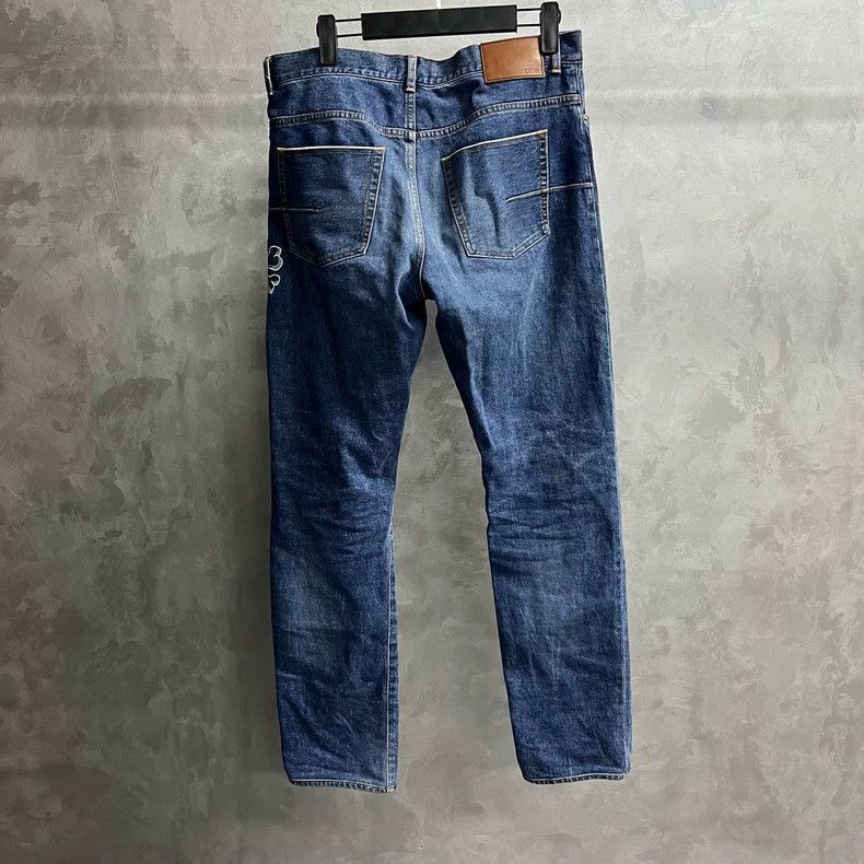 Dior Blue Skull Print Straight Denim Pants-2506 Size US 31 - 2 Thumbnail
