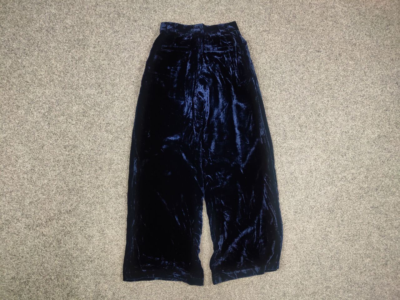Roberto Cavalli Roberto Collina Italy Design Velour Wide Leg Dark Blue Pants Size 40" / US 18 - 8 Thumbnail