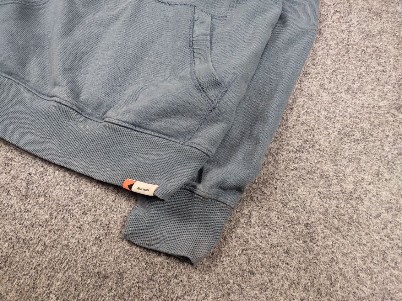 Finisterre Design Blank Light Blue Cotton Hoodie, Men's (Size M) — image 5 of 6