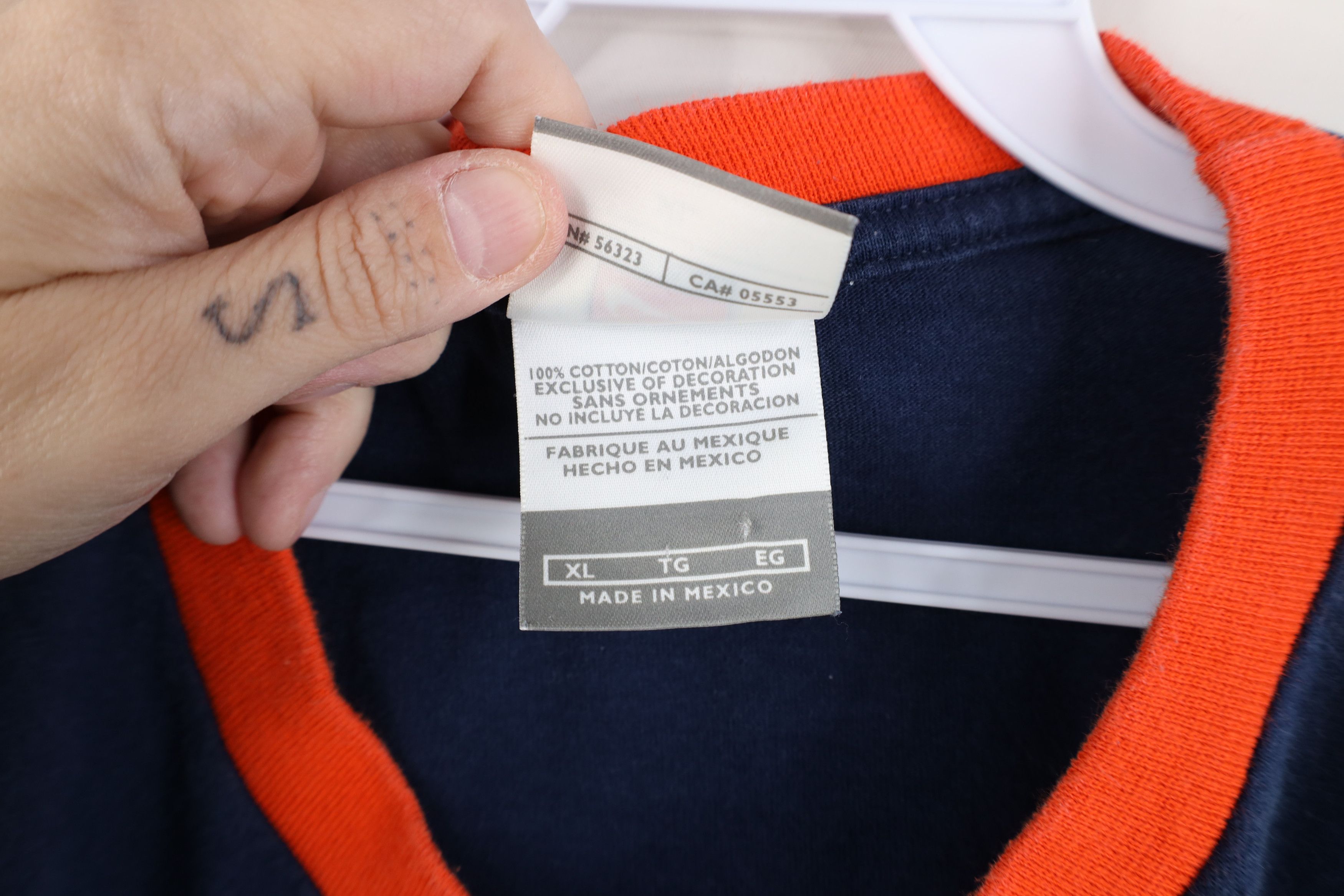 Nike Vintage Nike Mini Swoosh Detroit Tigers Ringer T-Shirt Blue Size US XL / EU 56 / 4 - 10 Thumbnail