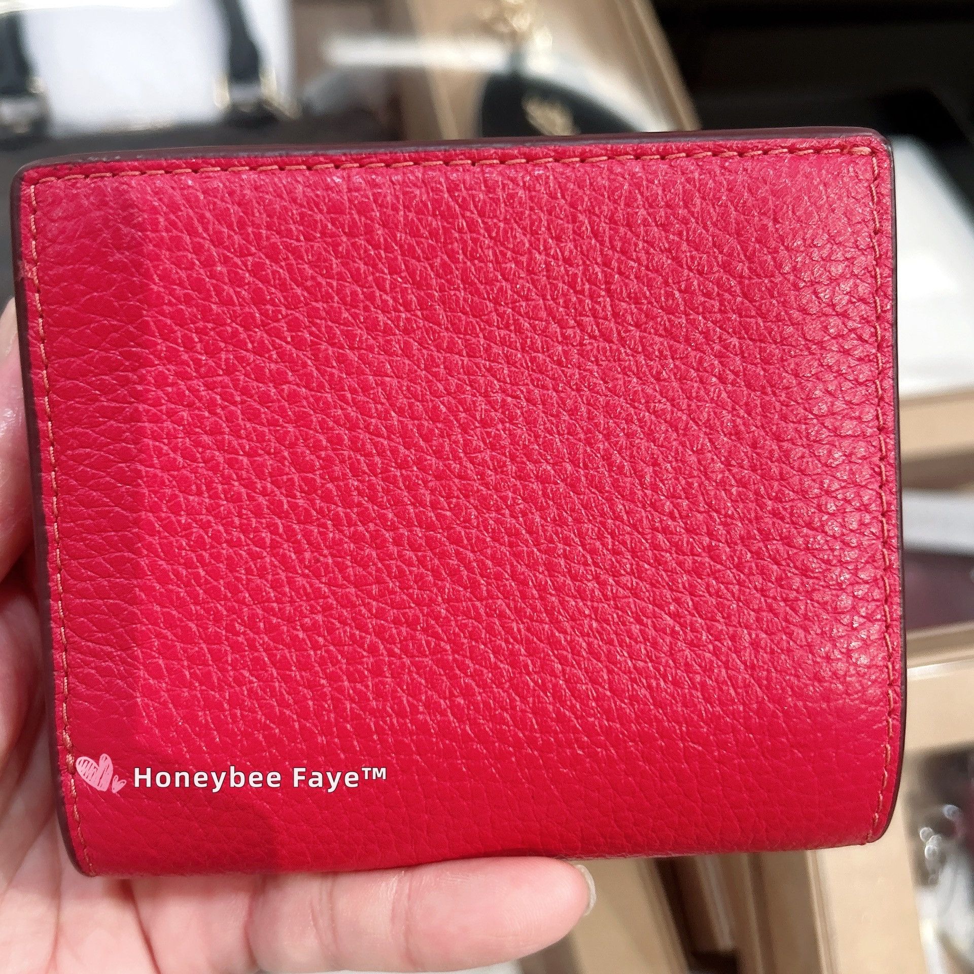 Coach Snap Wallet C2862 Gold/True Red Size ONE SIZE - 4 Thumbnail