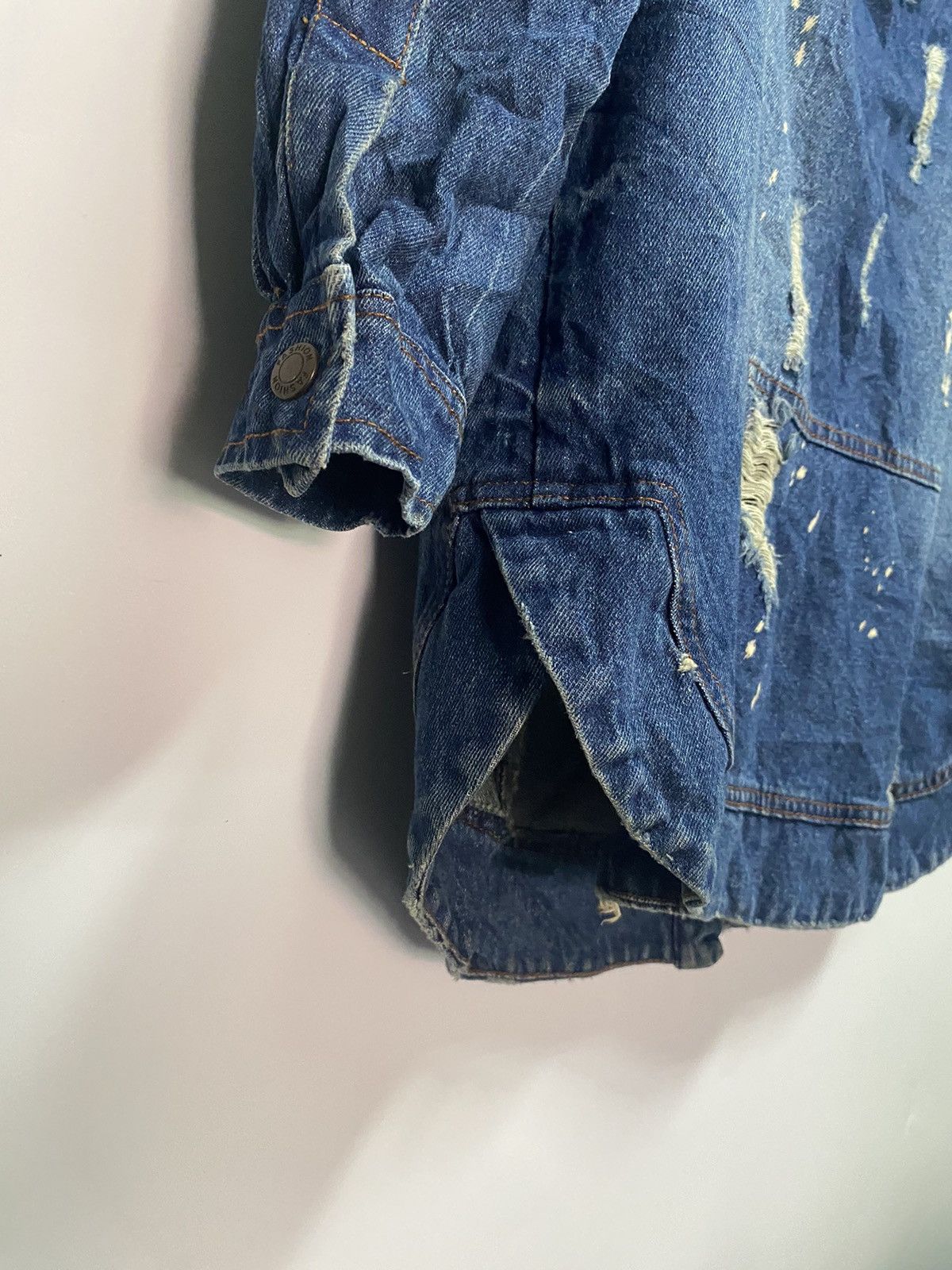 Japanese Brand Japanese Button up Denim Jean Shirt Women Fashion Distressed Size M / US 6-8 / IT 42-44 - 12 Thumbnail