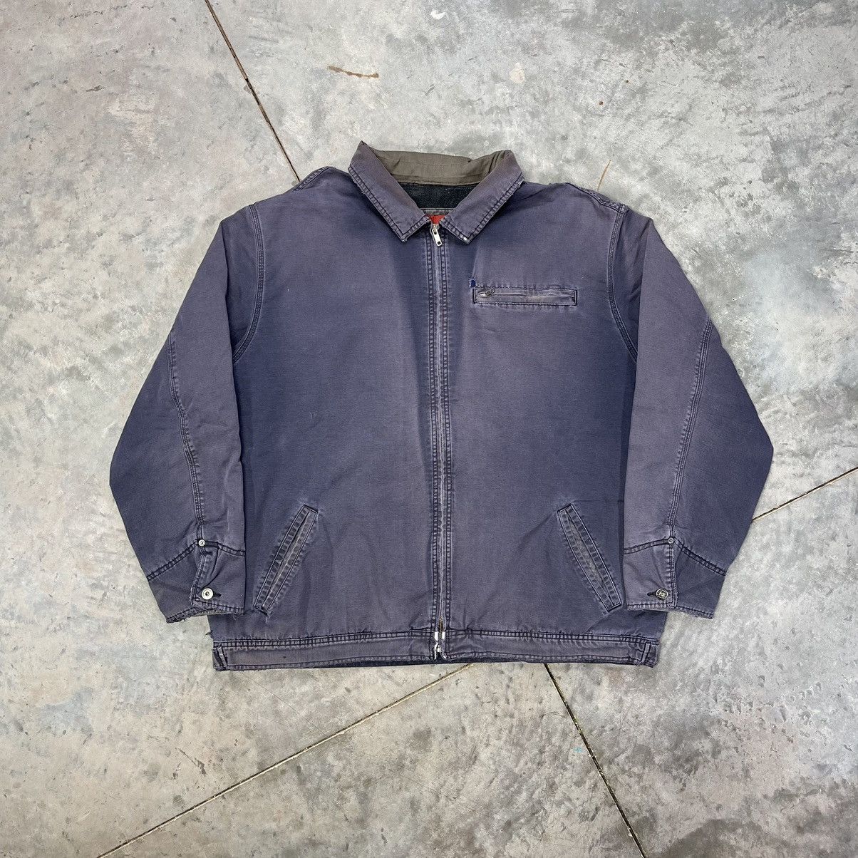 image of Vintage Detroit Jacket Faded Workwear Carhartt Style Y2K in Indigo, Men's (Size 2XL)