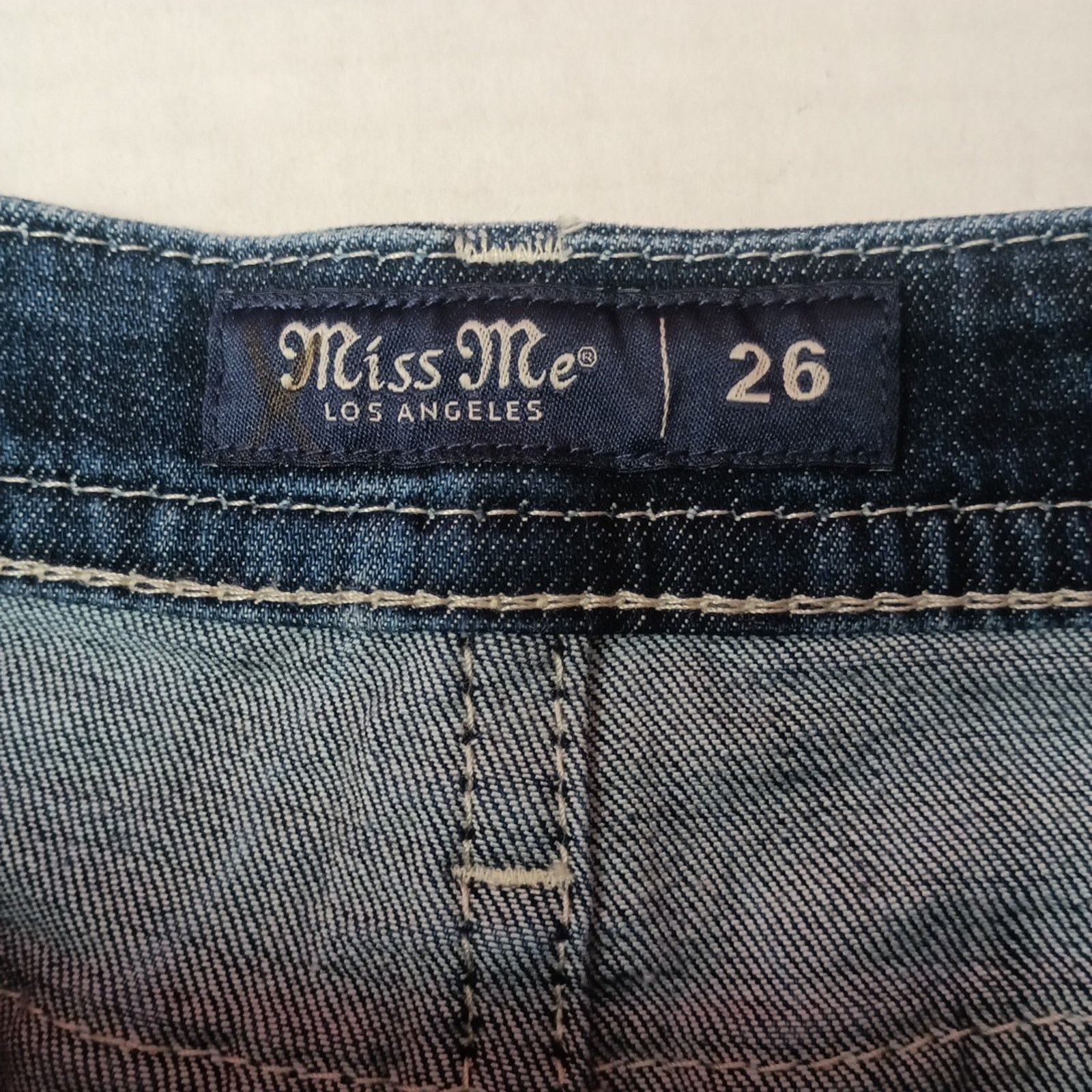 Miss Me Miss Me Jeans "Stars & Stripes Longhorn" Shorts Women's 26 Size 26" / US 2 / IT 38 - 3 Thumbnail