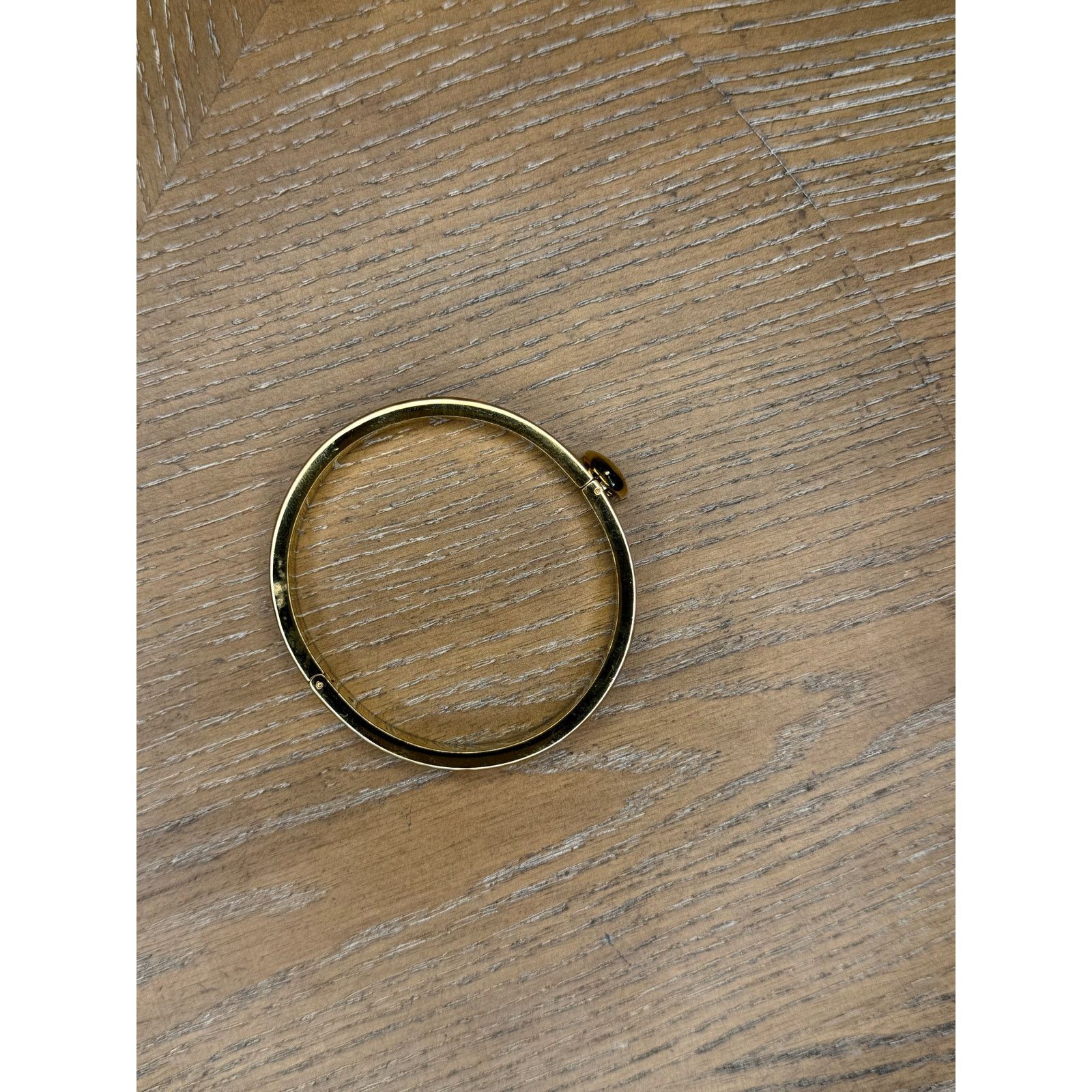 Other Gold Tone Bangle Bracelet with Red Enamel Heart Accent Size ONE SIZE - 2 Thumbnail