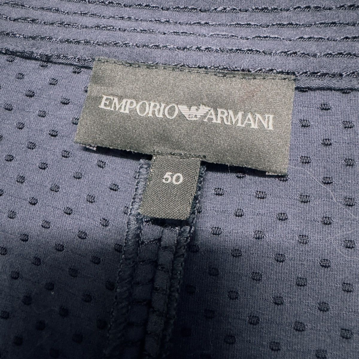 Emporio Armani Emporio Armani Textured Knit Blazers Navy Size US M / EU 48-50 / 2 - 13 Thumbnail