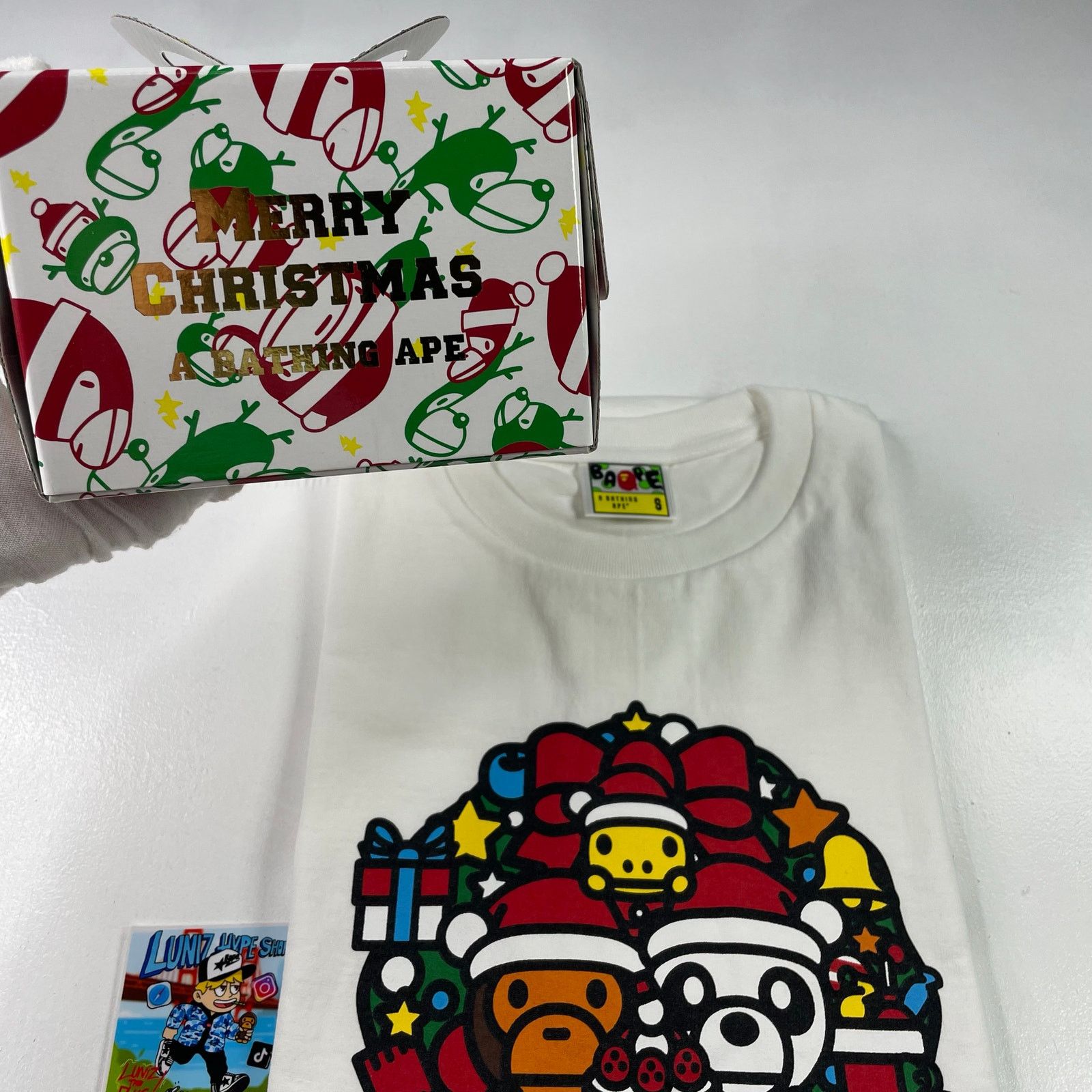 Bape 2014 Bape Baby Milo Christmas Tee with Present Box Size US S / EU 44-46 / 1 - 1 Thumbnail