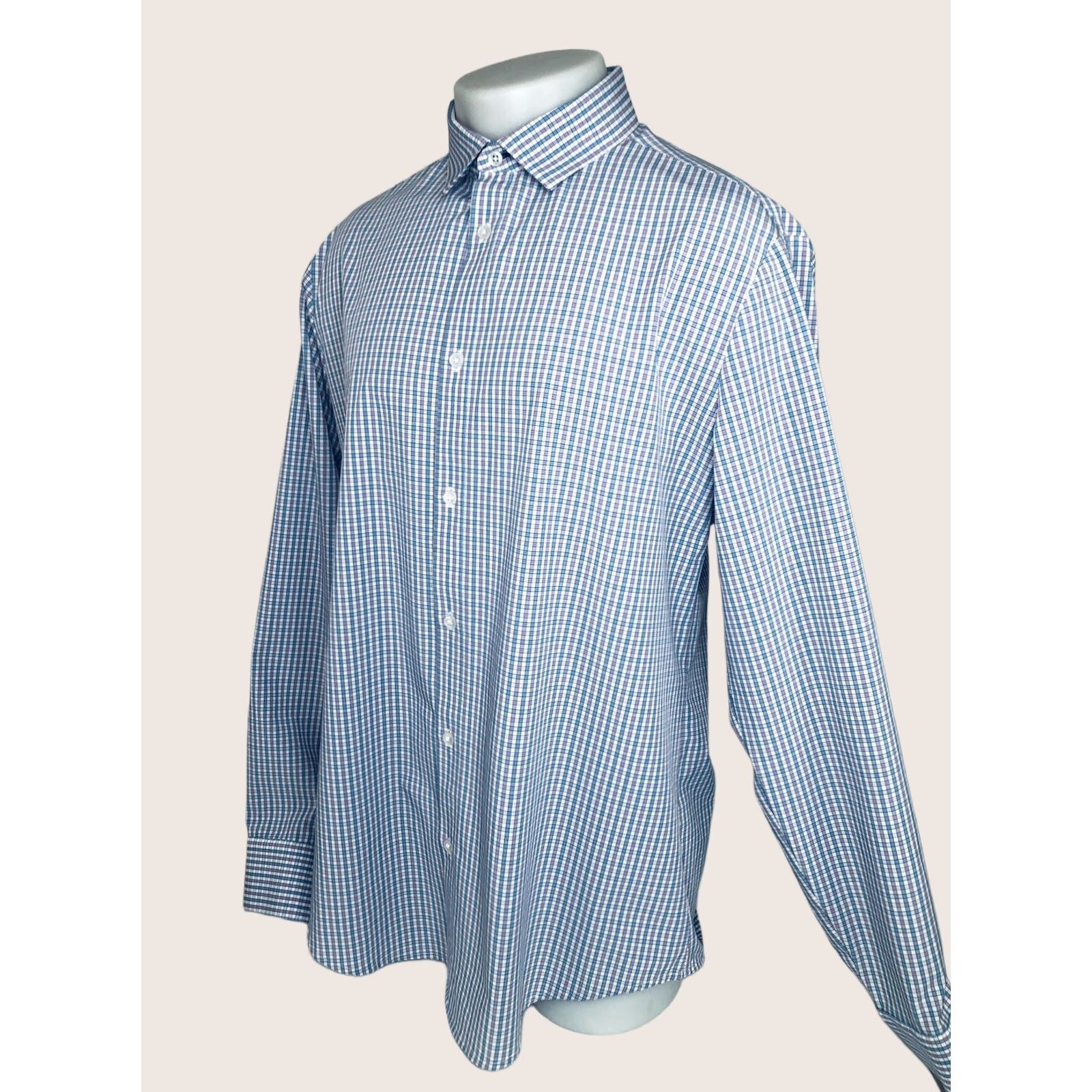 Mizzen+Main MIZZEN+MAIN Plaid Button-Up XL Long Sleeve Shirt Mens Slim Trim Fit EXCELLENT Size US XL / EU 56 / 4 - 1 Thumbnail