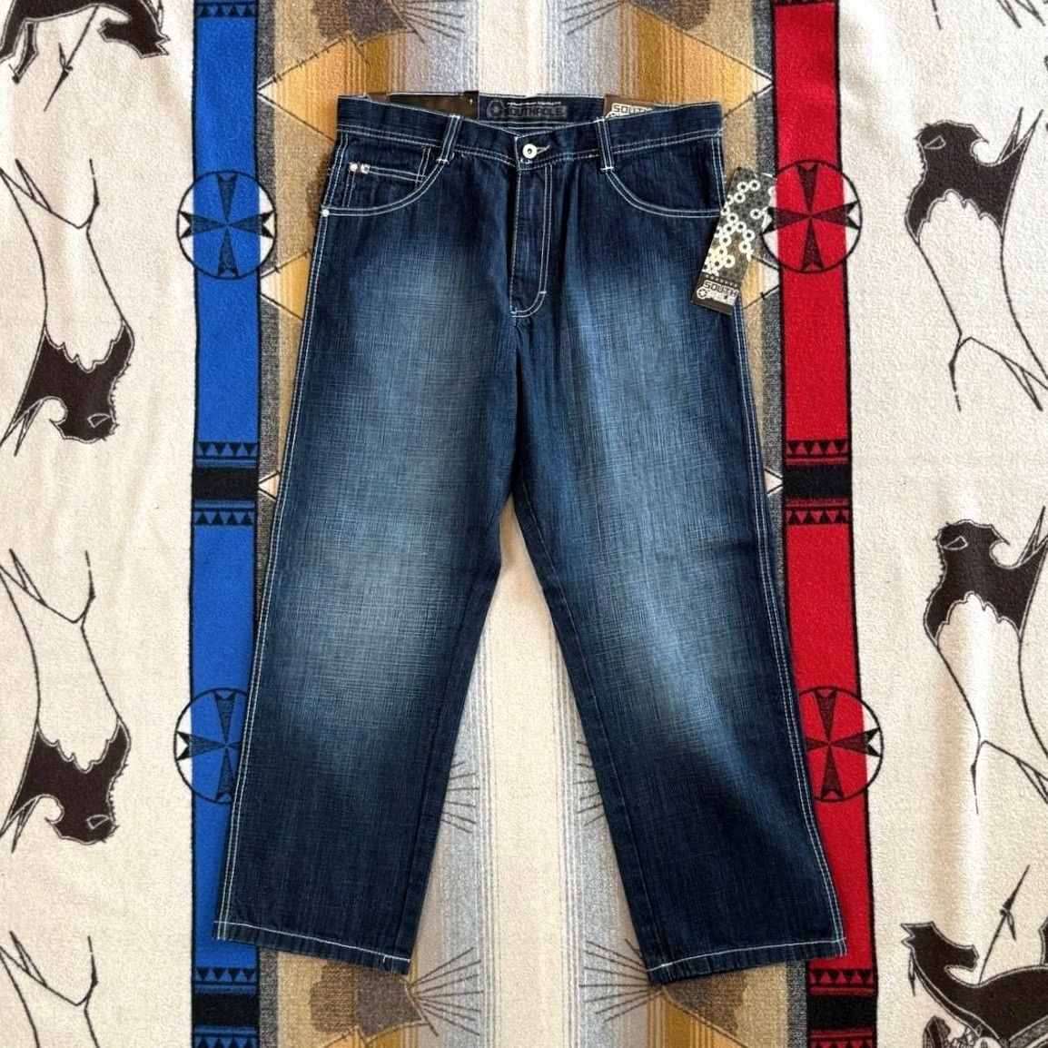 Southpole VINTAGE Southpole Jeans Wide Leg Denim Size 36x30 NWT Grunge Skate Y2K Size US 36 / EU 52 - 2 Thumbnail