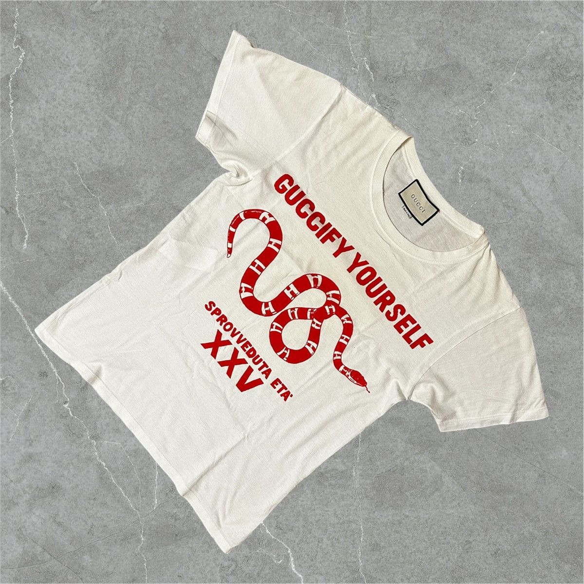 Gucci Gucci Guccify Yourself White Tee Size US S / EU 44-46 / 1 - 2 Thumbnail