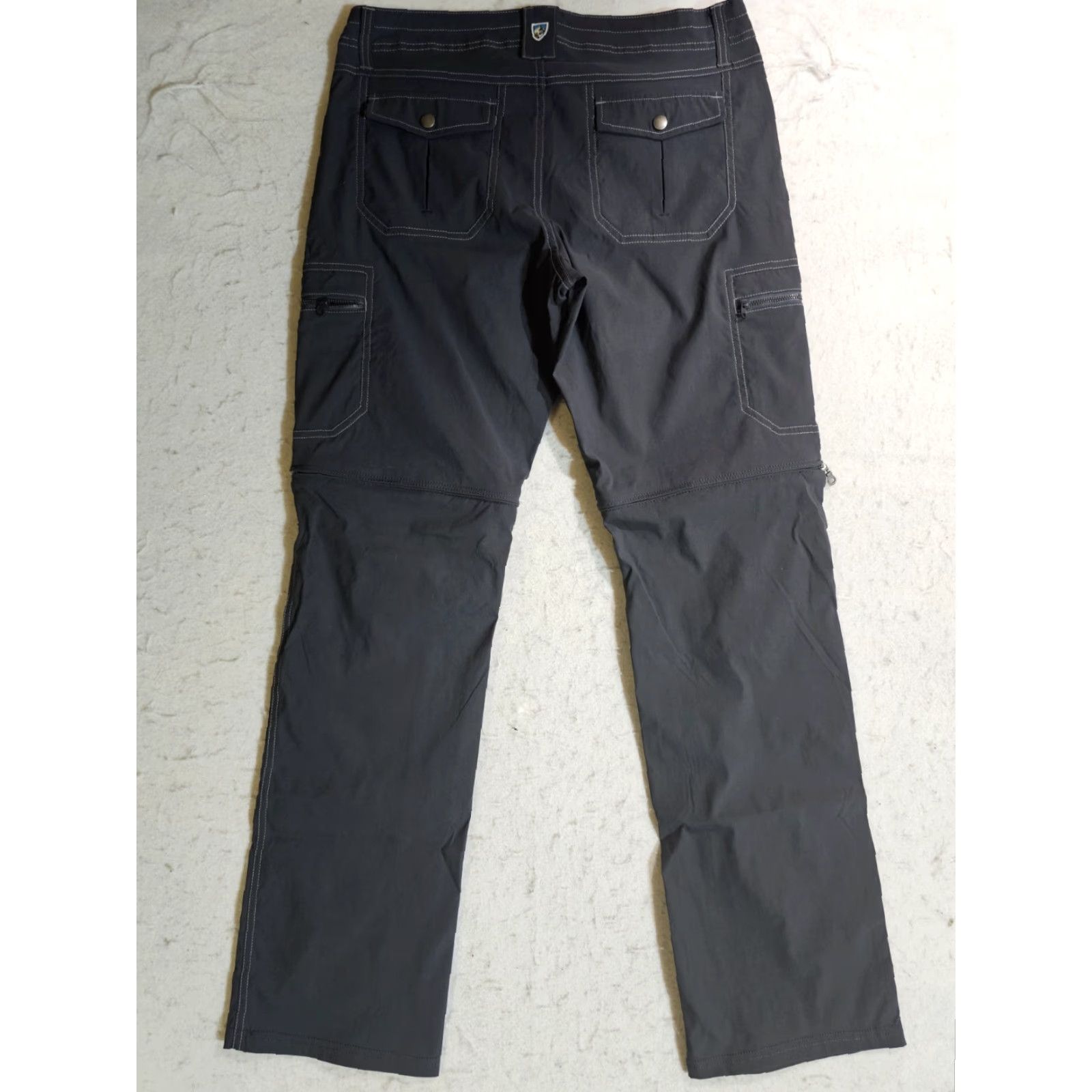 Vintage Kuhl Convertible Hiking Pants Womens Size 8 Reg 32 Inseam Gray RipStop Outdoor Cargo Size 30" / US 8 / IT 44 - 7 Thumbnail