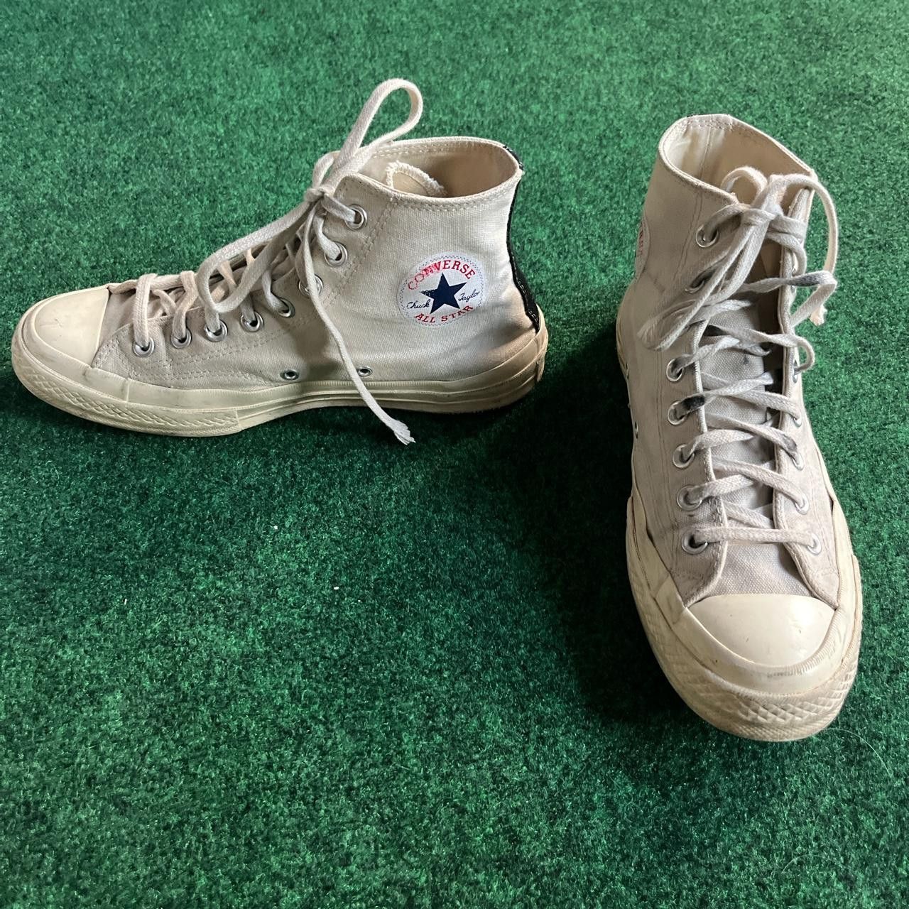 Comme des Garcons × Converse Comme Des Garcon Converse High-Top White With Box Size US 8 / EU 41 - 3 Thumbnail