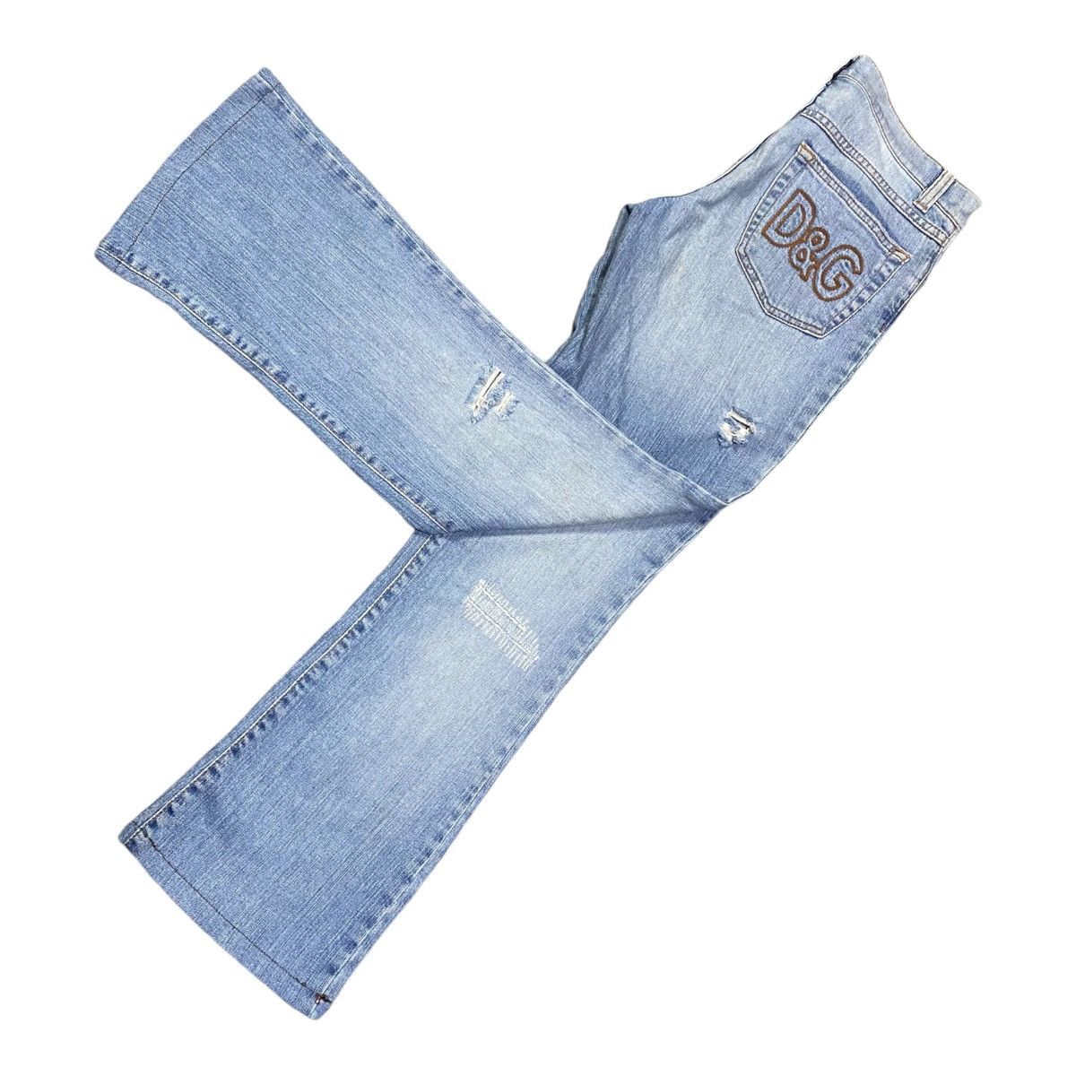 Dolce & Gabbana × Jean Dolce & Gabbana Distressed Bootcut Jeans Size 26" / US 2 / IT 38 - 3 Thumbnail