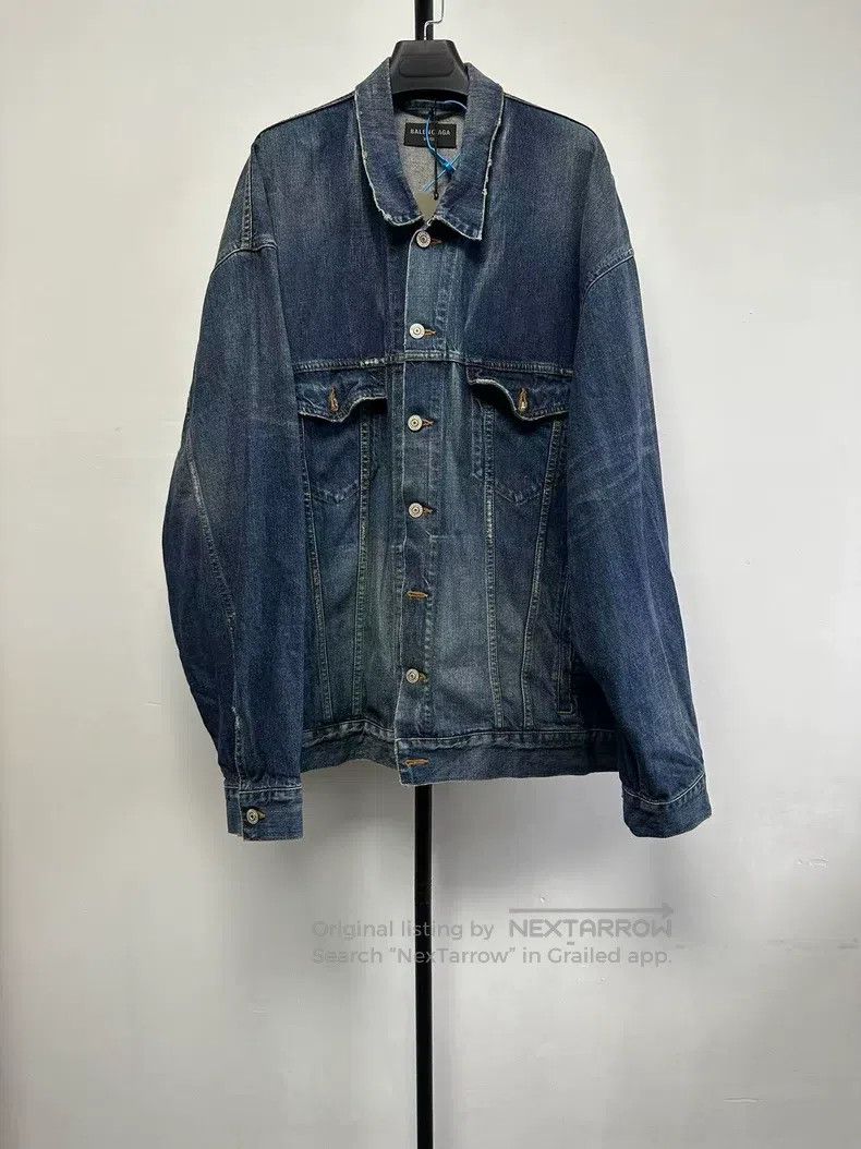 Balenciaga Balenciaga Collar Water-washed Single Button Loose Long Sl Size US S / EU 44-46 / 1 - 1 Thumbnail