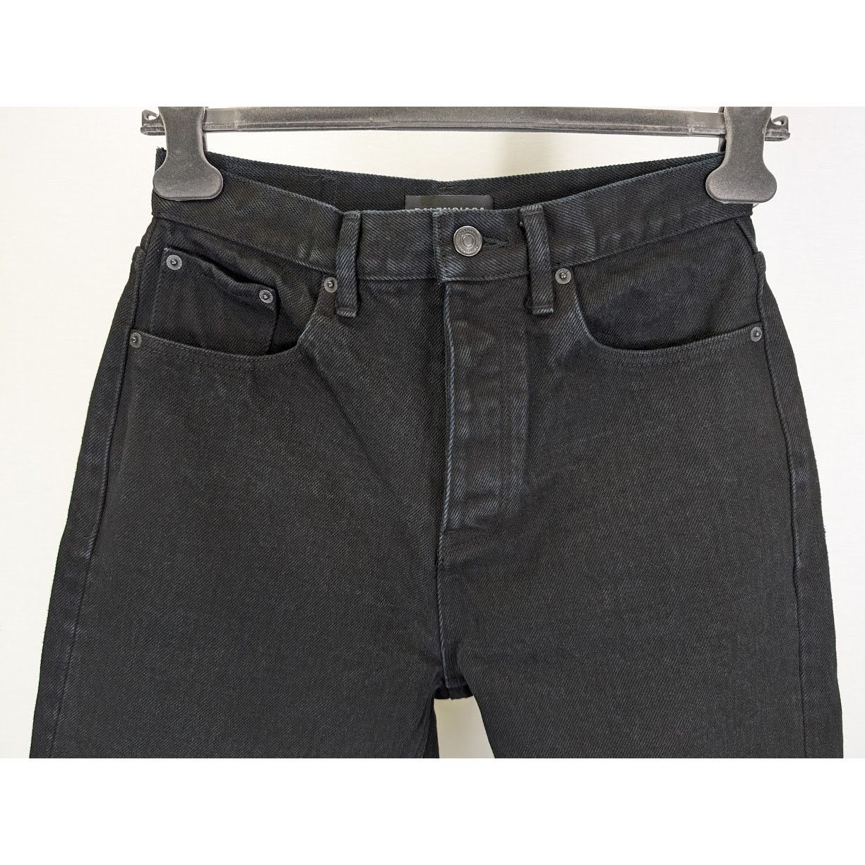Balenciaga o1rshd1 Japanese Heavy Denim Pants in Pitch Black Size US 31 - 9 Thumbnail