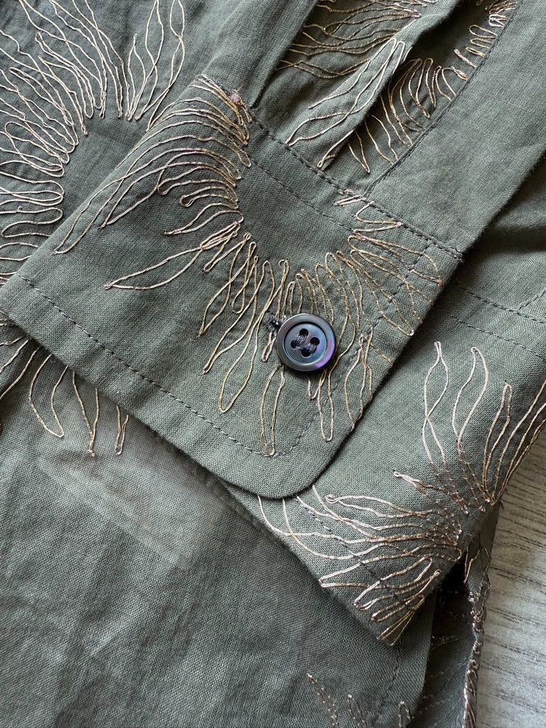 Dries Van Noten Dries van Noten Gold Embroidered Cotton Shirt-2508 Size US M / EU 48-50 / 2 - 7 Thumbnail