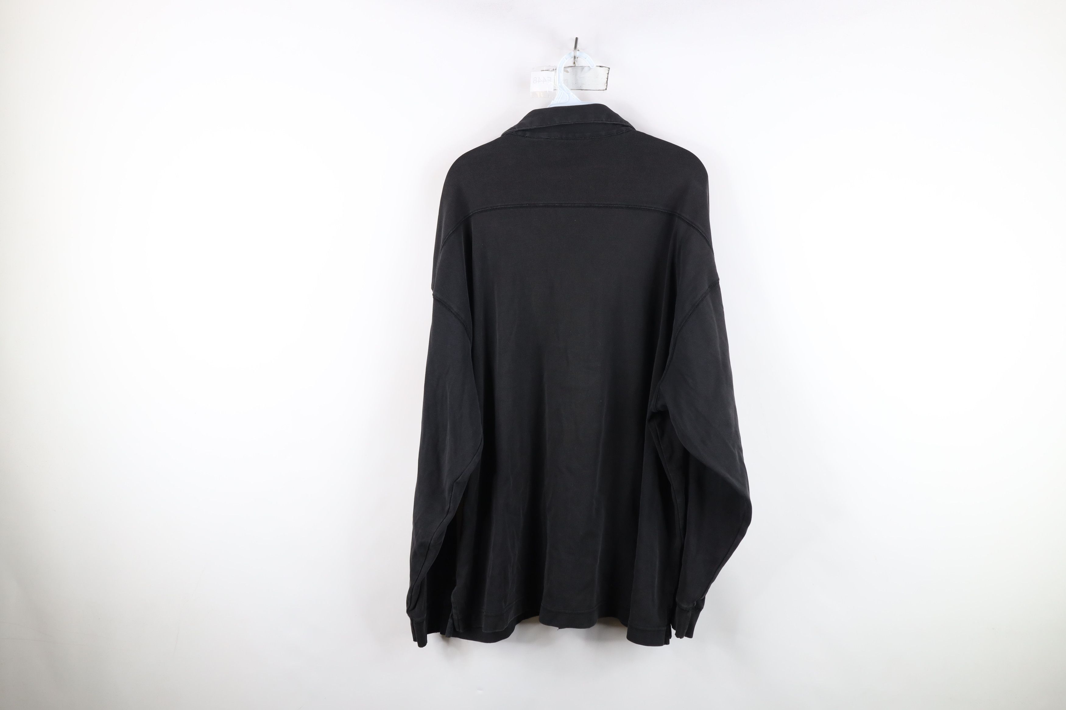 Gap Vintage 90s Gap Heavyweight Ribbed Knit Button Shirt Black Size US XL / EU 56 / 4 - 13 Thumbnail