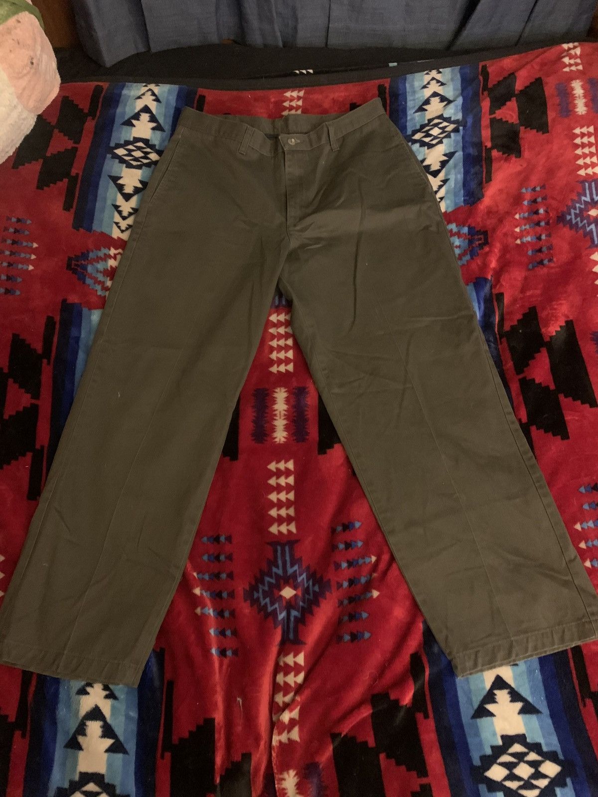 Wrangler Wrangler 5 star brown khaki wide leg skater trousers Size US 34 / EU 50 - 1 Thumbnail