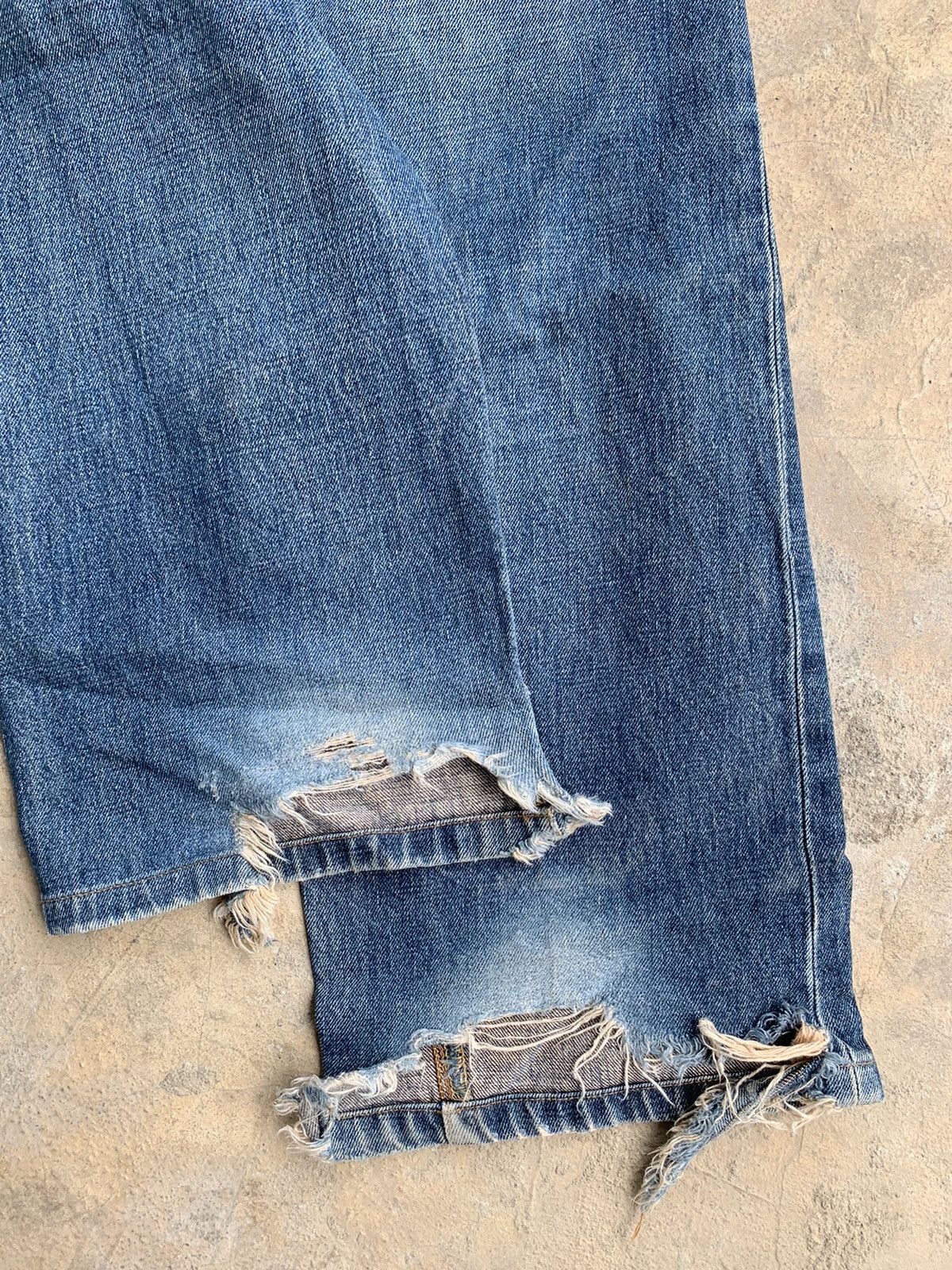 Edwin × Japanese Brand Vintage Edwin 505X Baggy Selvedge Distressed Denim Size US 29 - 17 Thumbnail