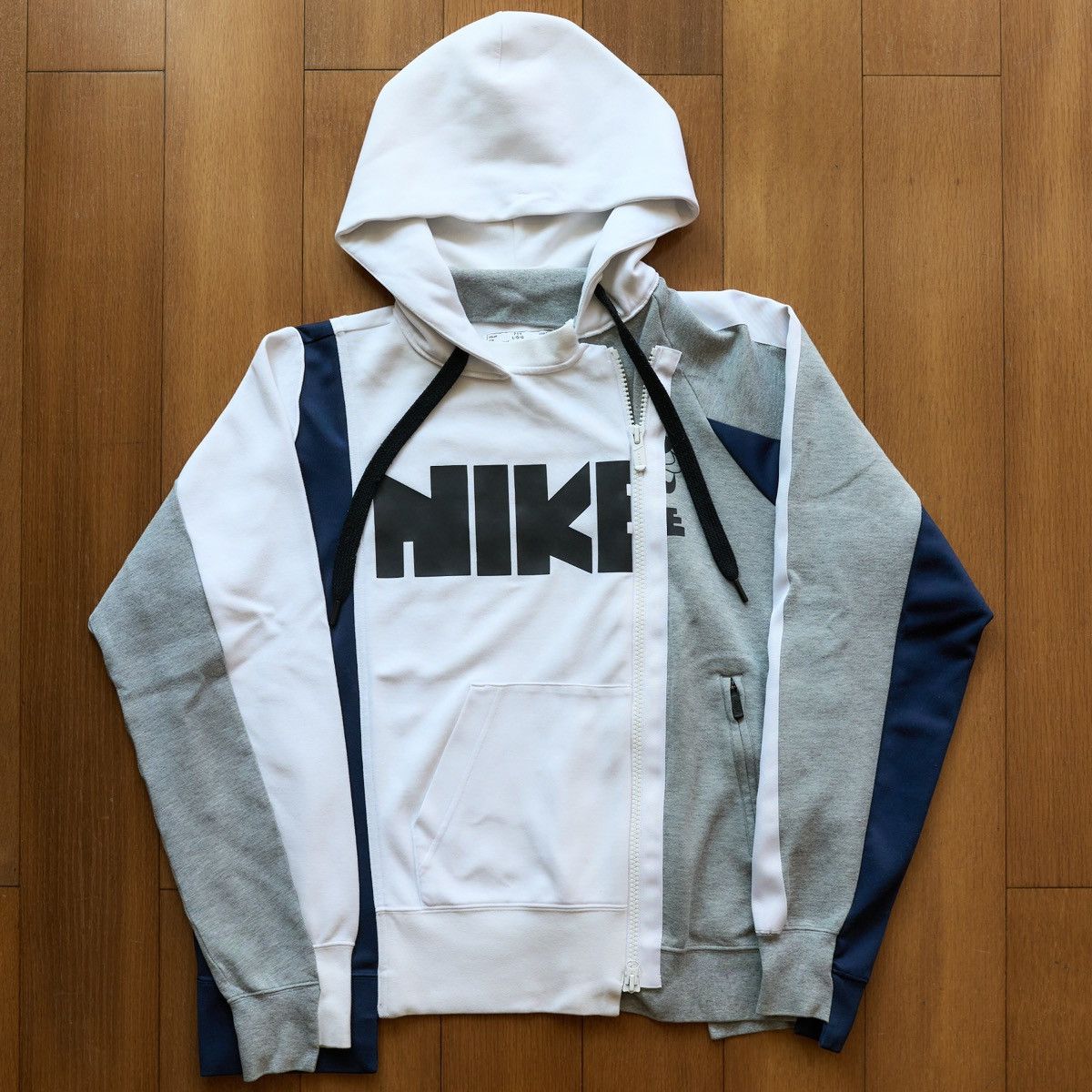 Nike × Sacai Sacai x Nike FW19 Double Zip Hoodie Jacket | Grailed
