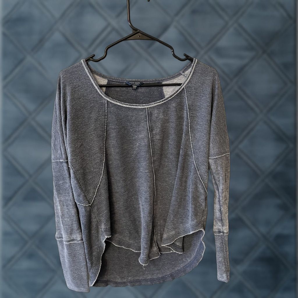 Lucky Brand Lucky Brand Women's Sweatshirt Pullover Long Sleeve Knit Blue Size M Casual Activewear Size M / US 6-8 / IT 42-44 - 1 Thumbnail